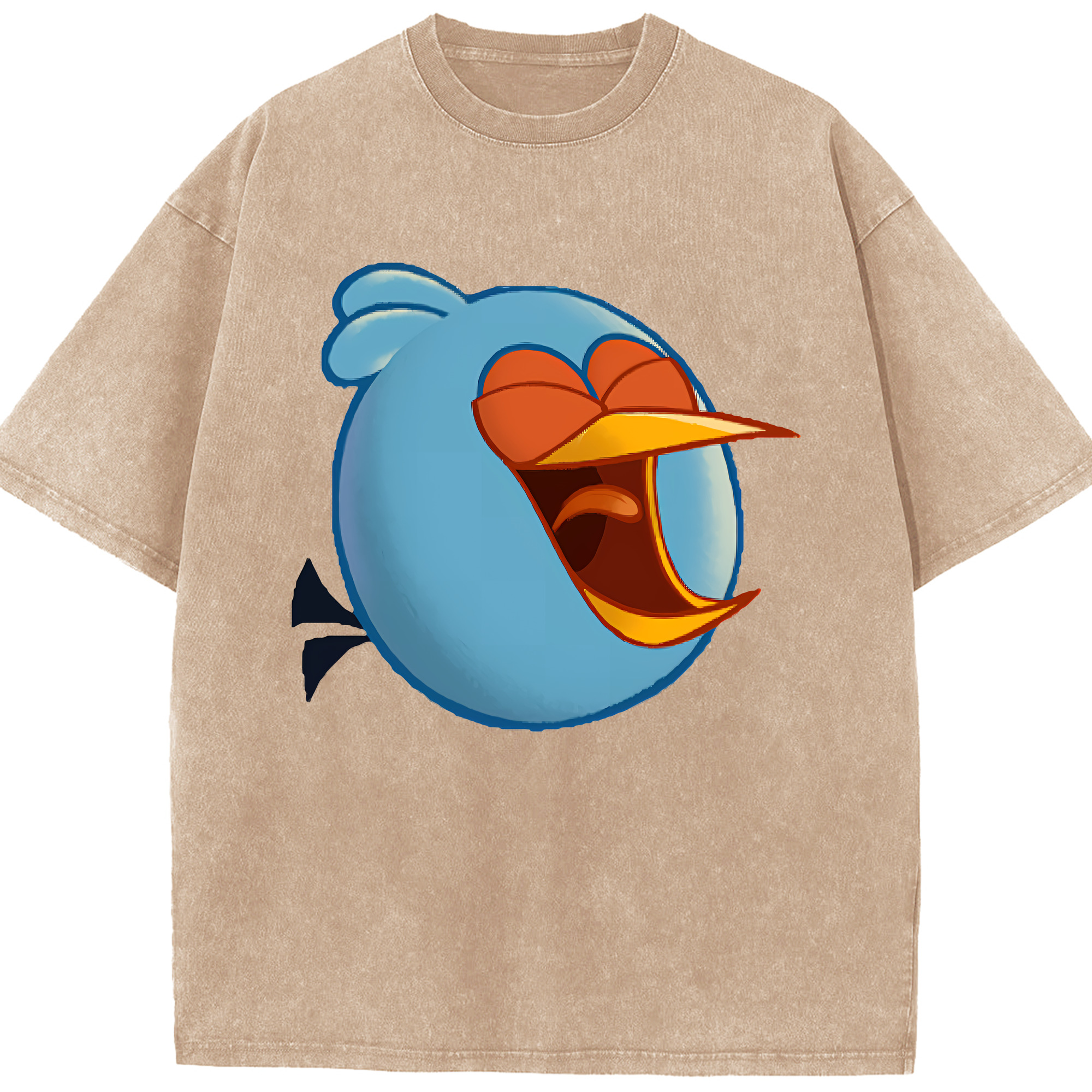 （画像用） Angry Birds アングリーバード 綿100% ヴィンテージ風 半袖Tシャツ（フロントプリント）