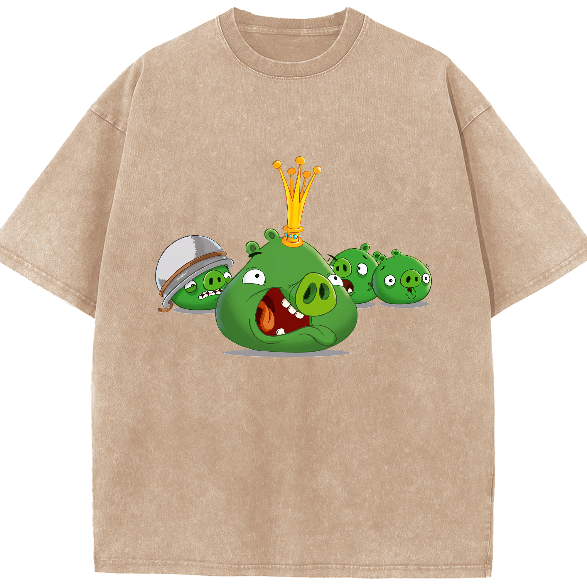 （画像用） Angry Birds アングリーバード 綿100% ヴィンテージ風 半袖Tシャツ（フロントプリント）