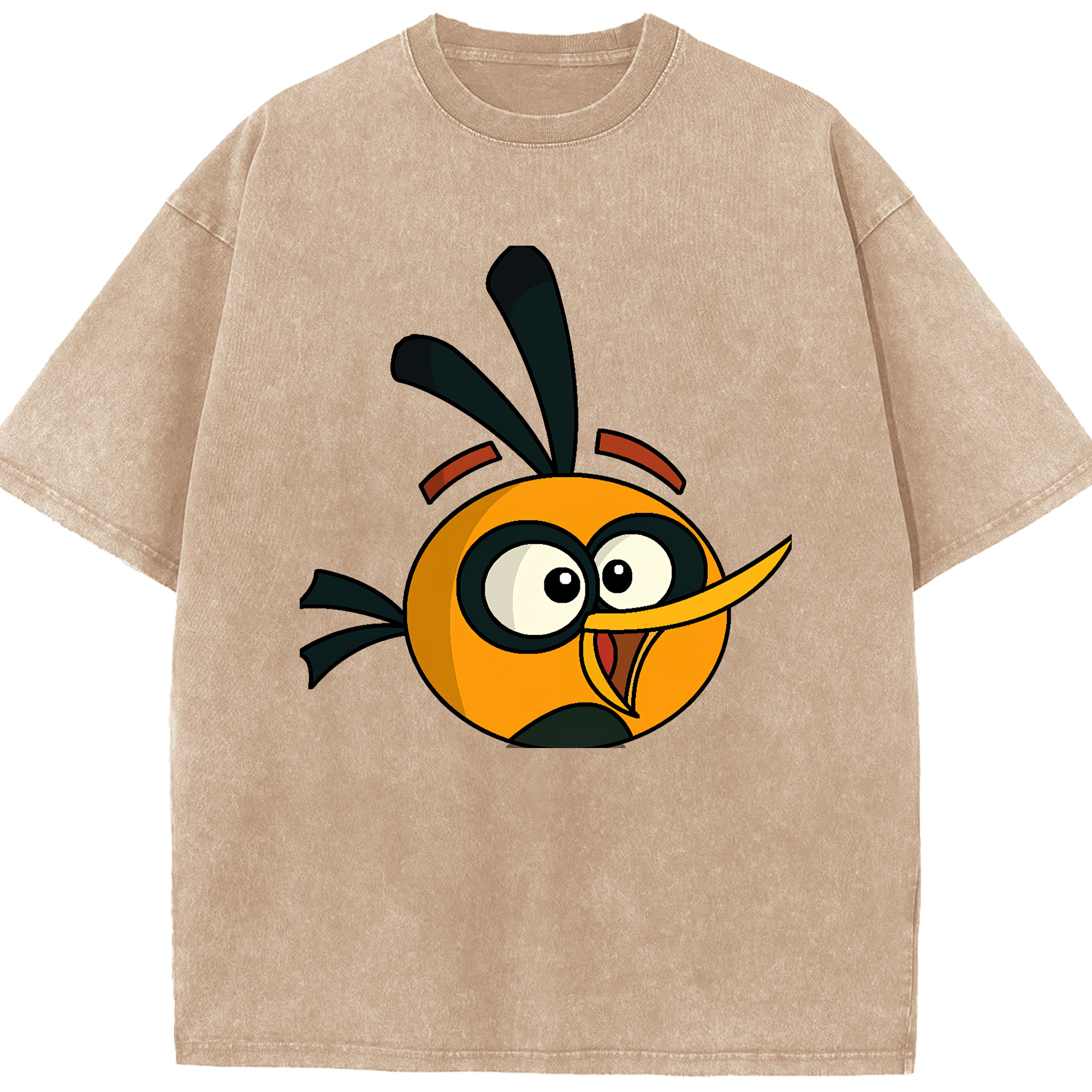 （画像用） Angry Birds アングリーバード 綿100% ヴィンテージ風 半袖Tシャツ（フロントプリント）