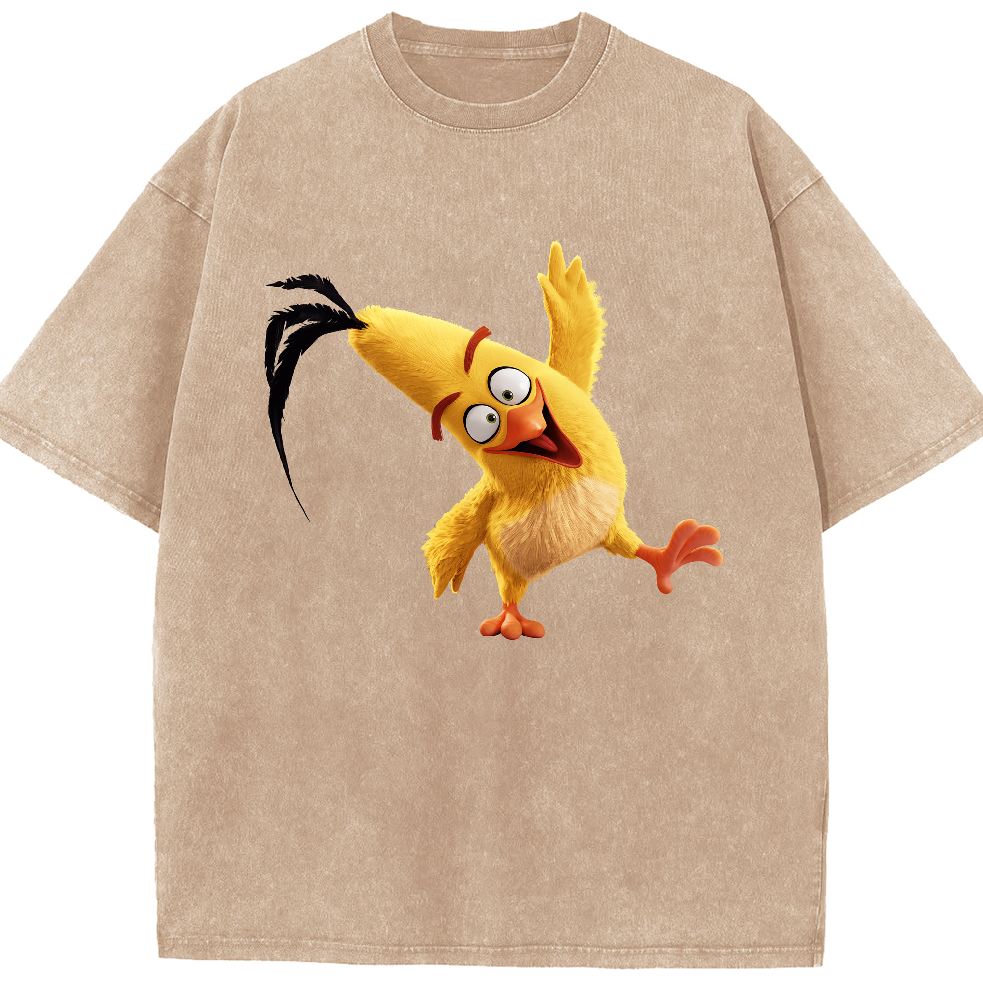 （画像用） Angry Birds アングリーバード 綿100% ヴィンテージ風 半袖Tシャツ（フロントプリント）