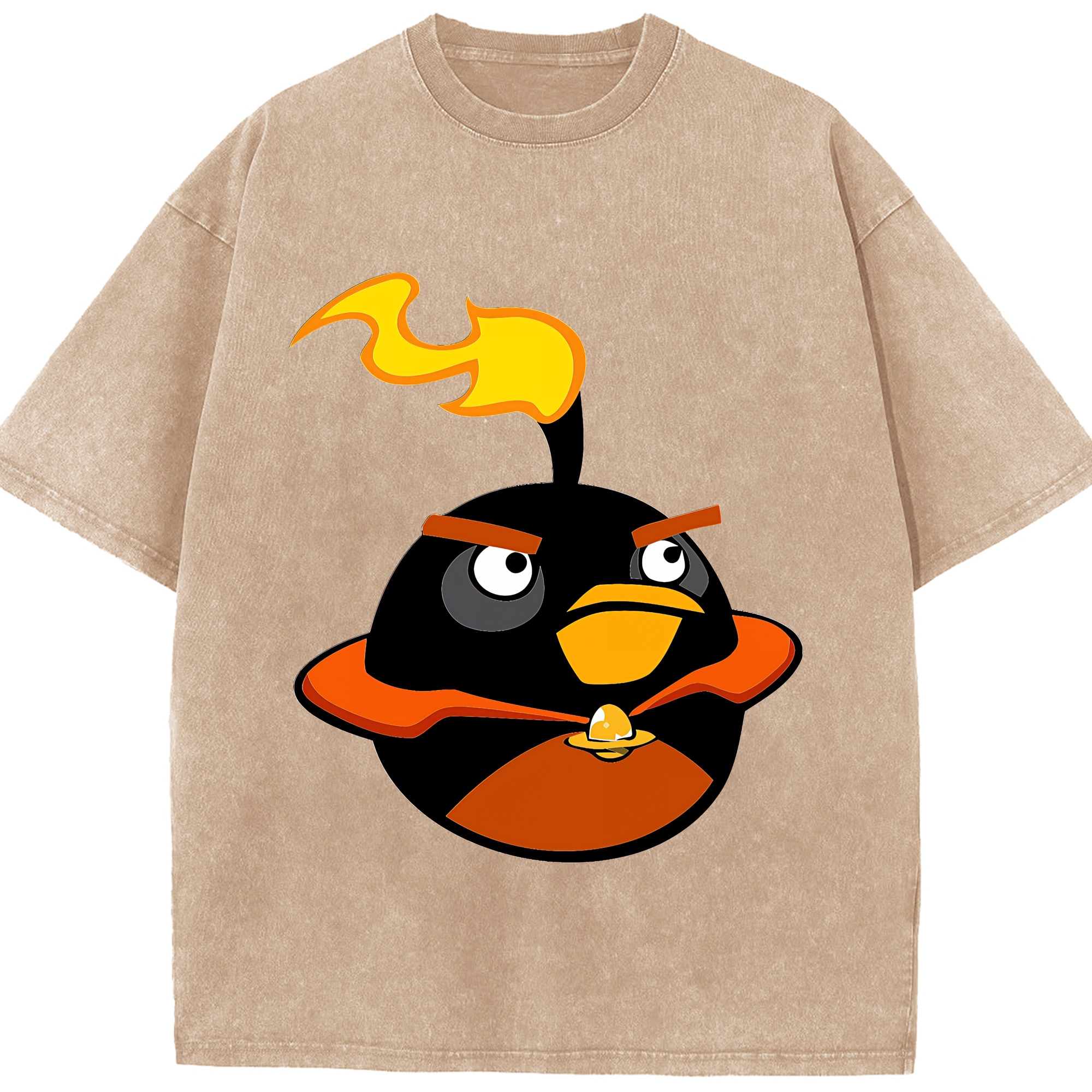 （画像用） Angry Birds アングリーバード 綿100% ヴィンテージ風 半袖Tシャツ（フロントプリント）