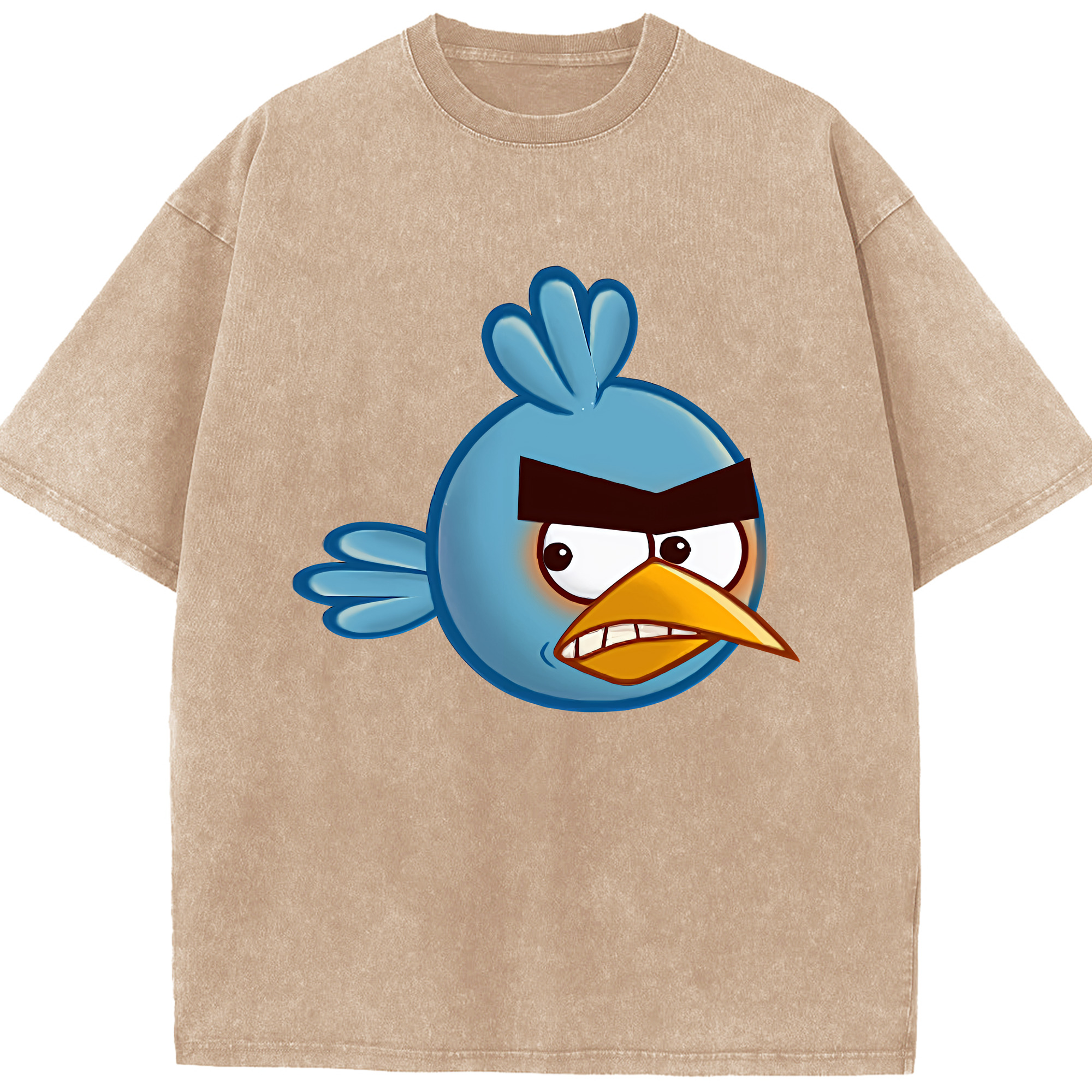 （画像用） Angry Birds アングリーバード 綿100% ヴィンテージ風 半袖Tシャツ（フロントプリント）
