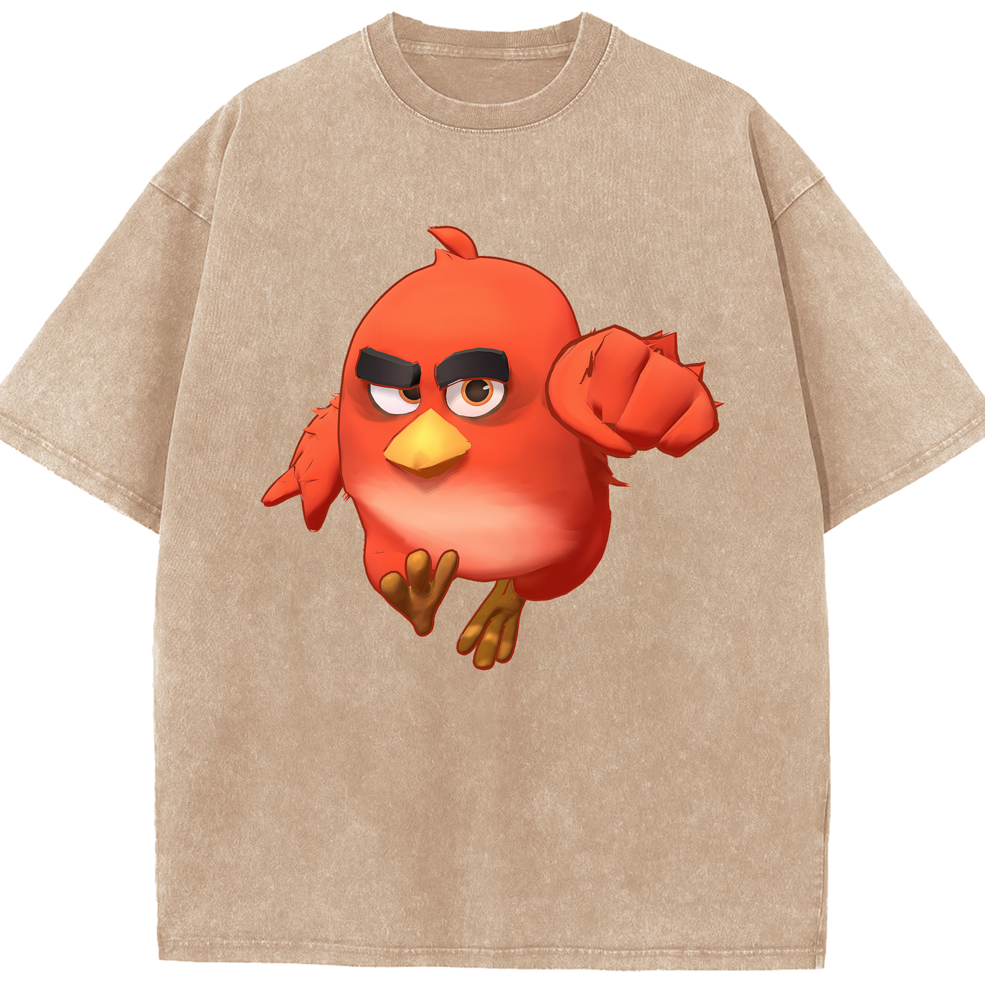 （画像用） Angry Birds アングリーバード 綿100% ヴィンテージ風 半袖Tシャツ（フロントプリント）