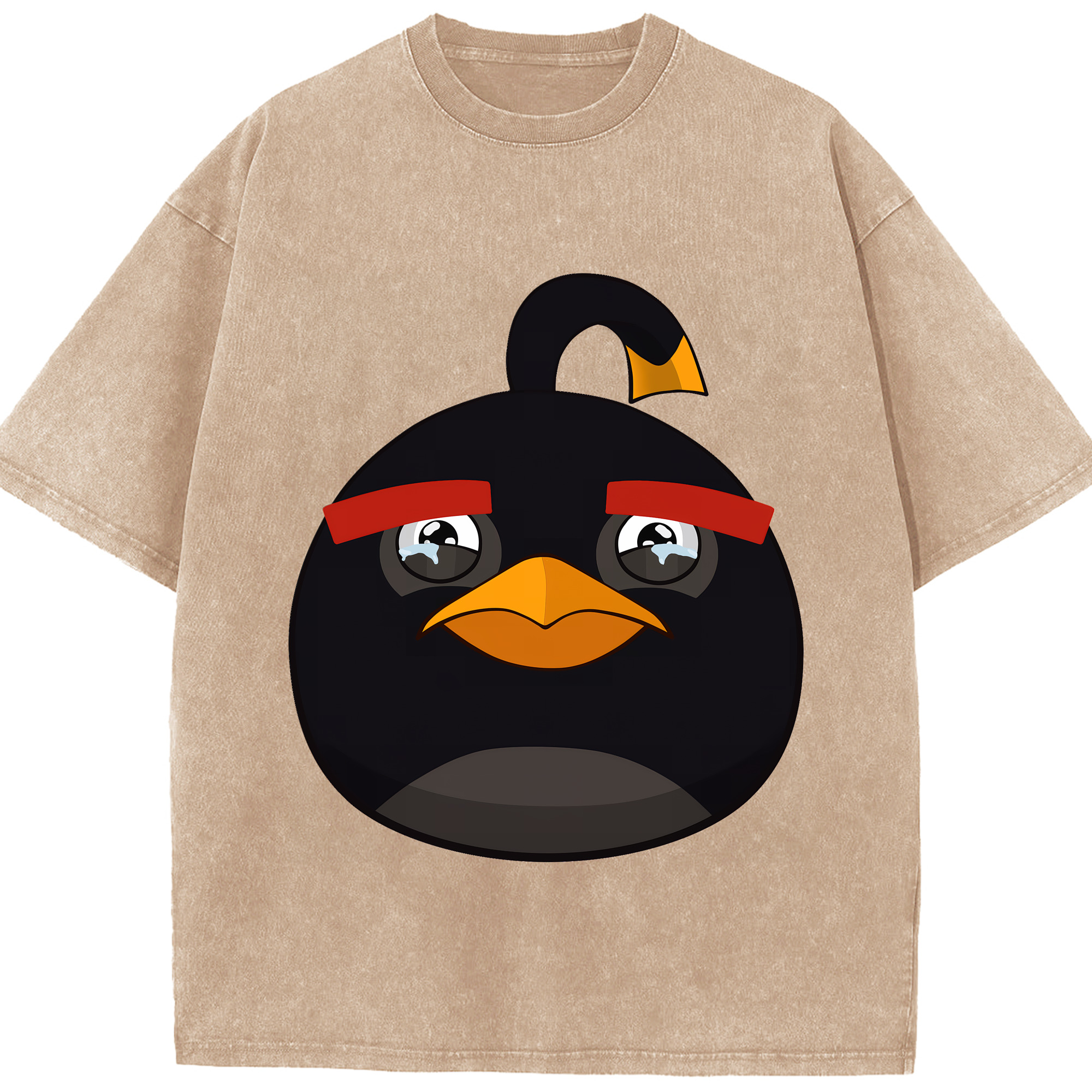 （画像用） Angry Birds アングリーバード 綿100% ヴィンテージ風 半袖Tシャツ（フロントプリント）