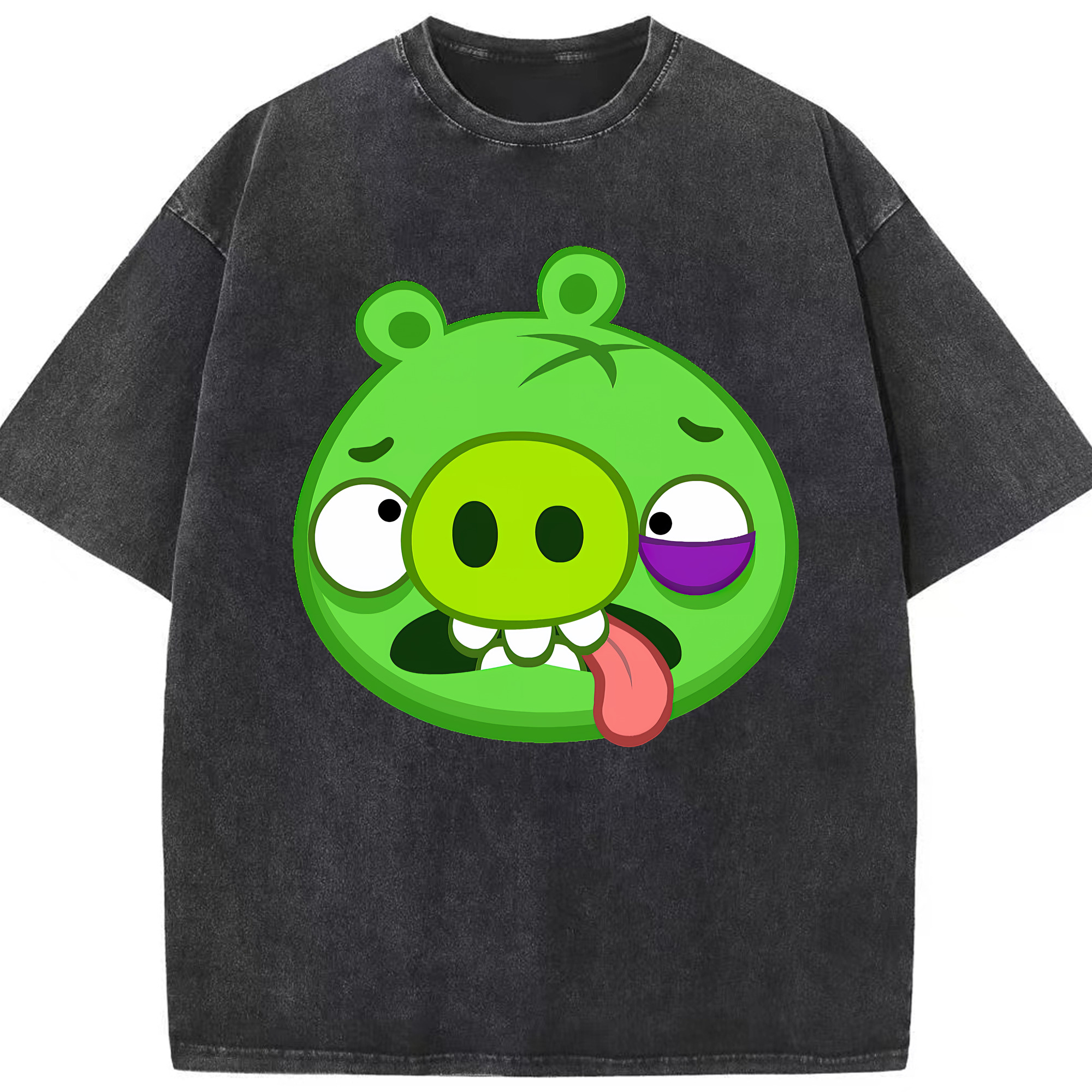 （画像用） Angry Birds アングリーバード 綿100% ヴィンテージ風 半袖Tシャツ（フロントプリント）