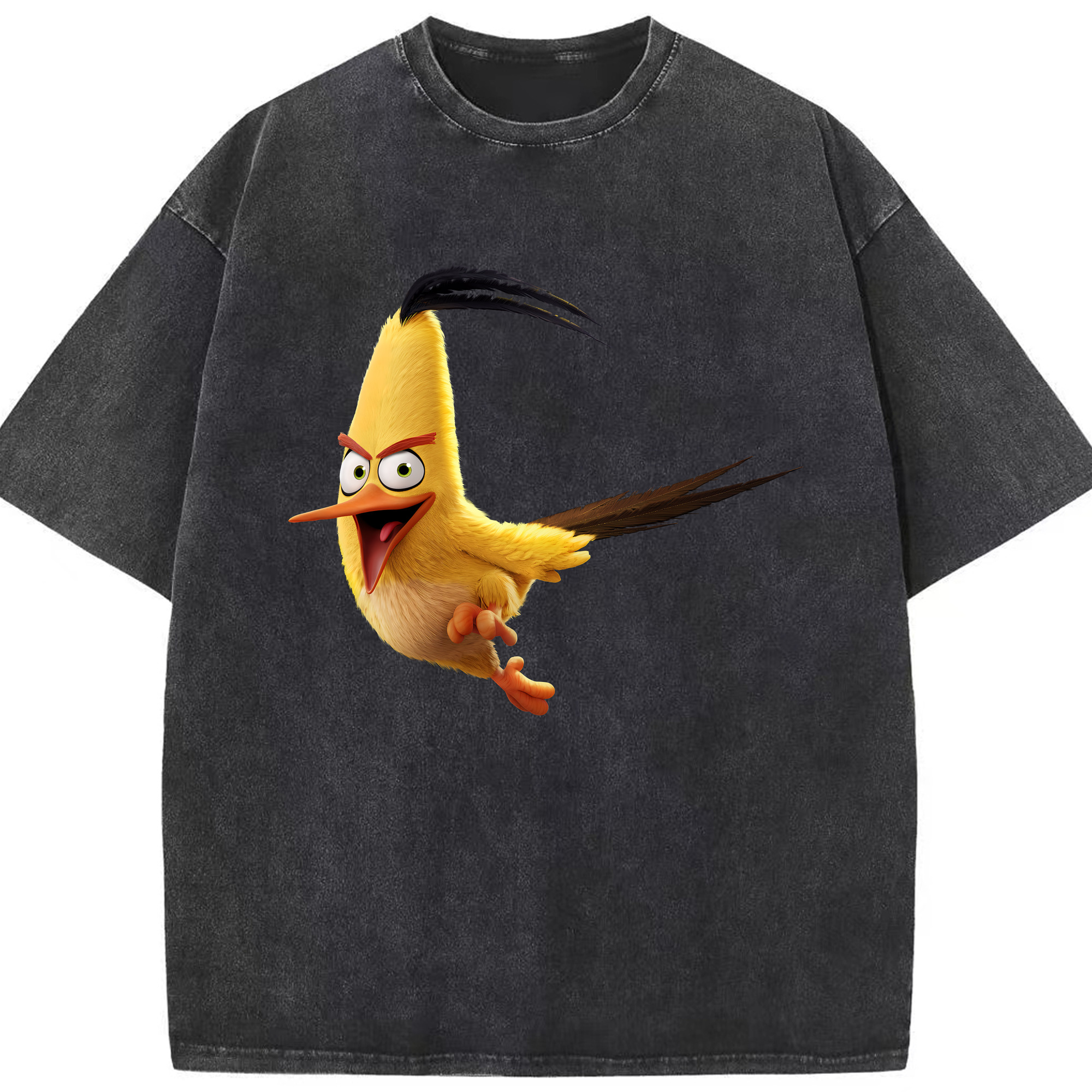 （画像用） Angry Birds アングリーバード 綿100% ヴィンテージ風 半袖Tシャツ（フロントプリント）