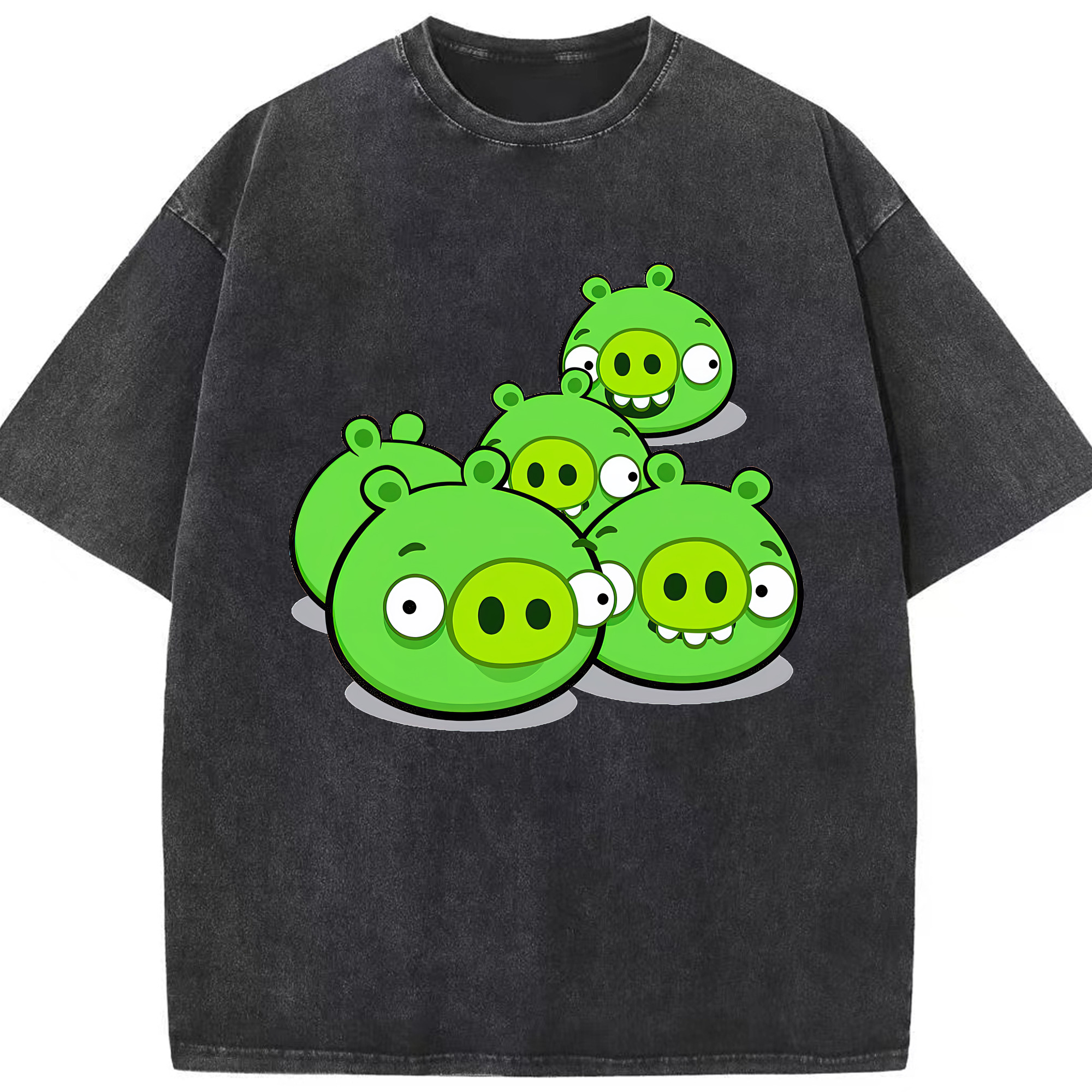 （画像用） Angry Birds アングリーバード 綿100% ヴィンテージ風 半袖Tシャツ（フロントプリント）