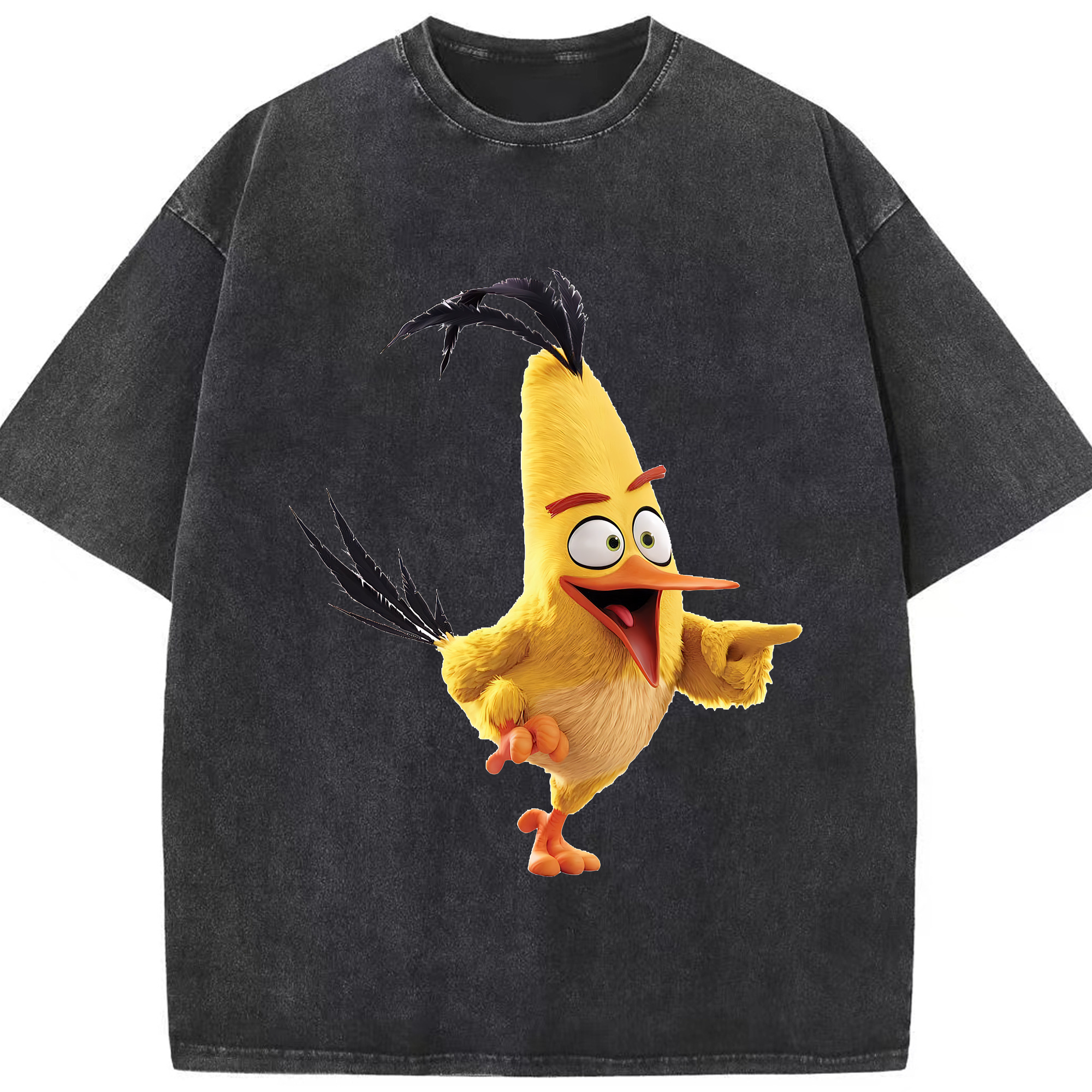 （画像用） Angry Birds アングリーバード 綿100% ヴィンテージ風 半袖Tシャツ（フロントプリント）
