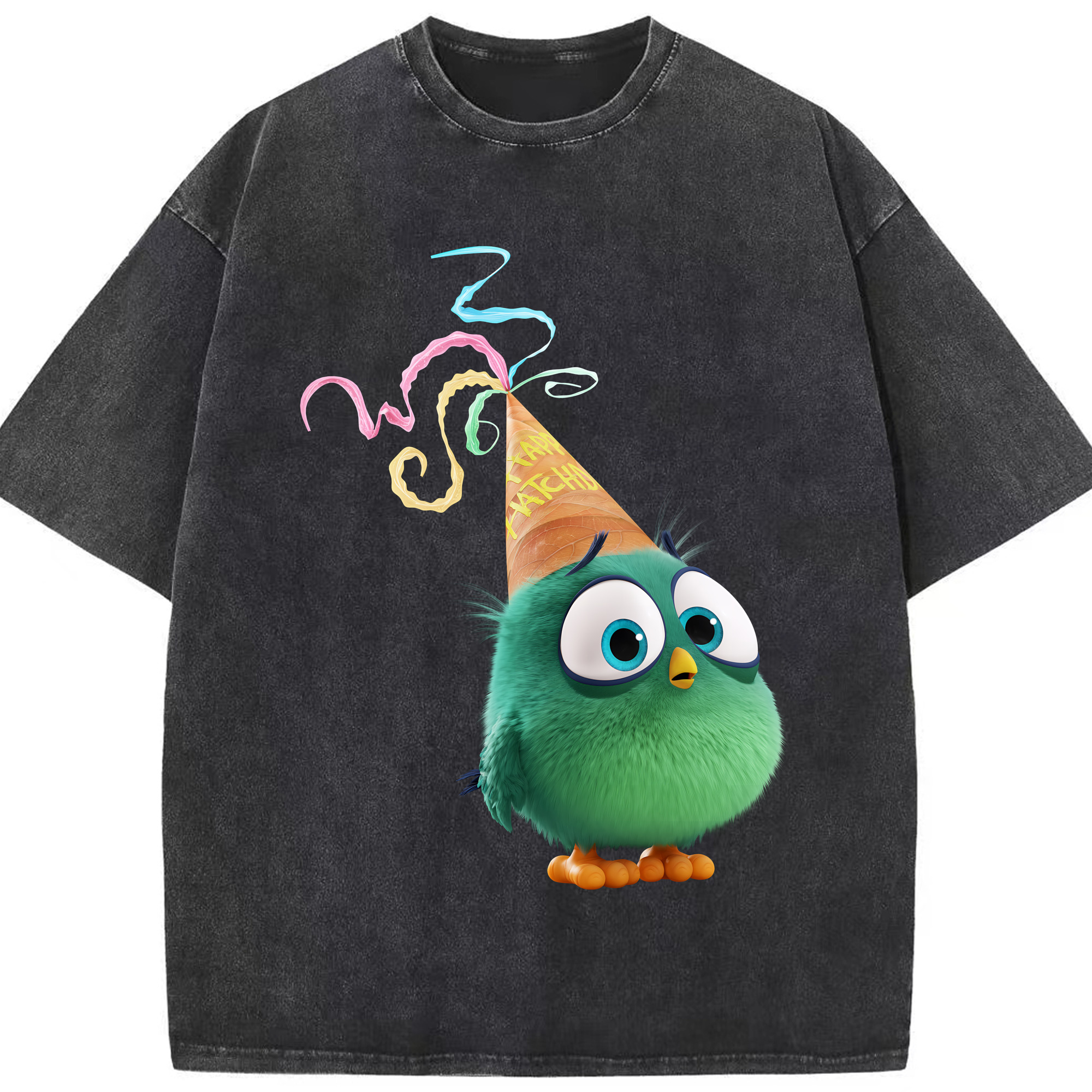 （画像用） Angry Birds アングリーバード 綿100% ヴィンテージ風 半袖Tシャツ（フロントプリント）