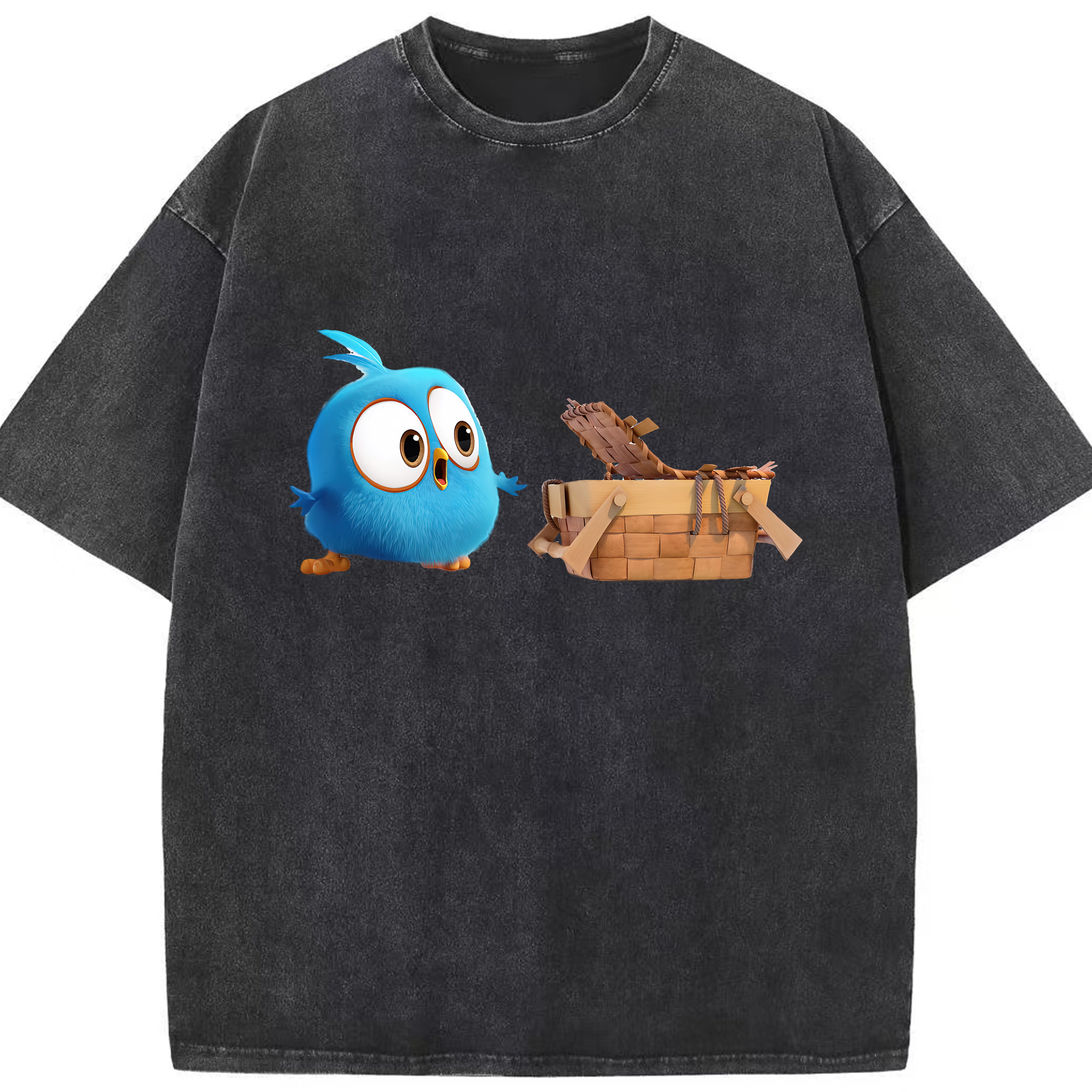 （画像用） Angry Birds アングリーバード 綿100% ヴィンテージ風 半袖Tシャツ（フロントプリント）