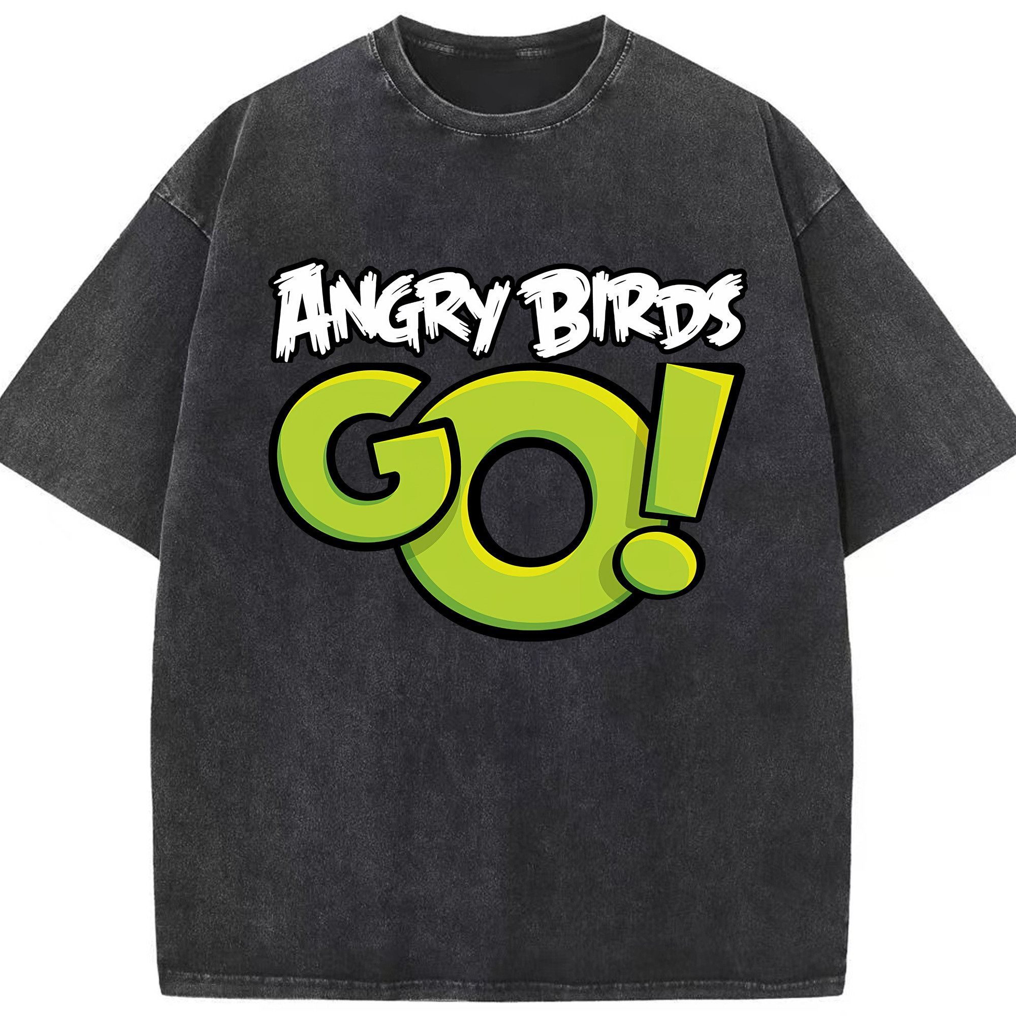 （画像用） Angry Birds アングリーバード 綿100% ヴィンテージ風 半袖Tシャツ（フロントプリント）