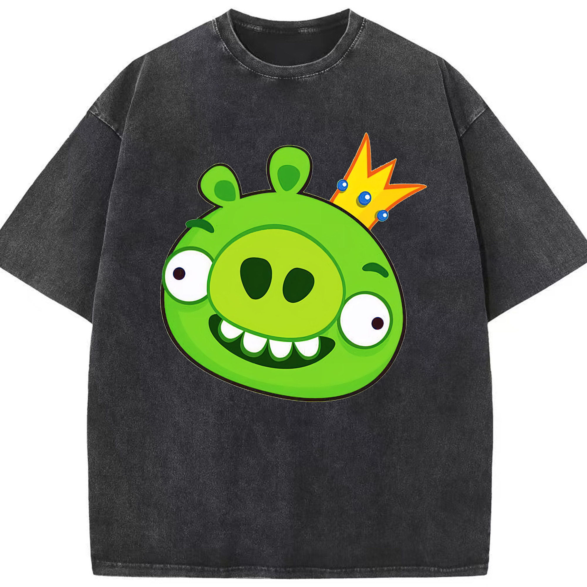 （画像用） Angry Birds アングリーバード 綿100% ヴィンテージ風 半袖Tシャツ（フロントプリント）