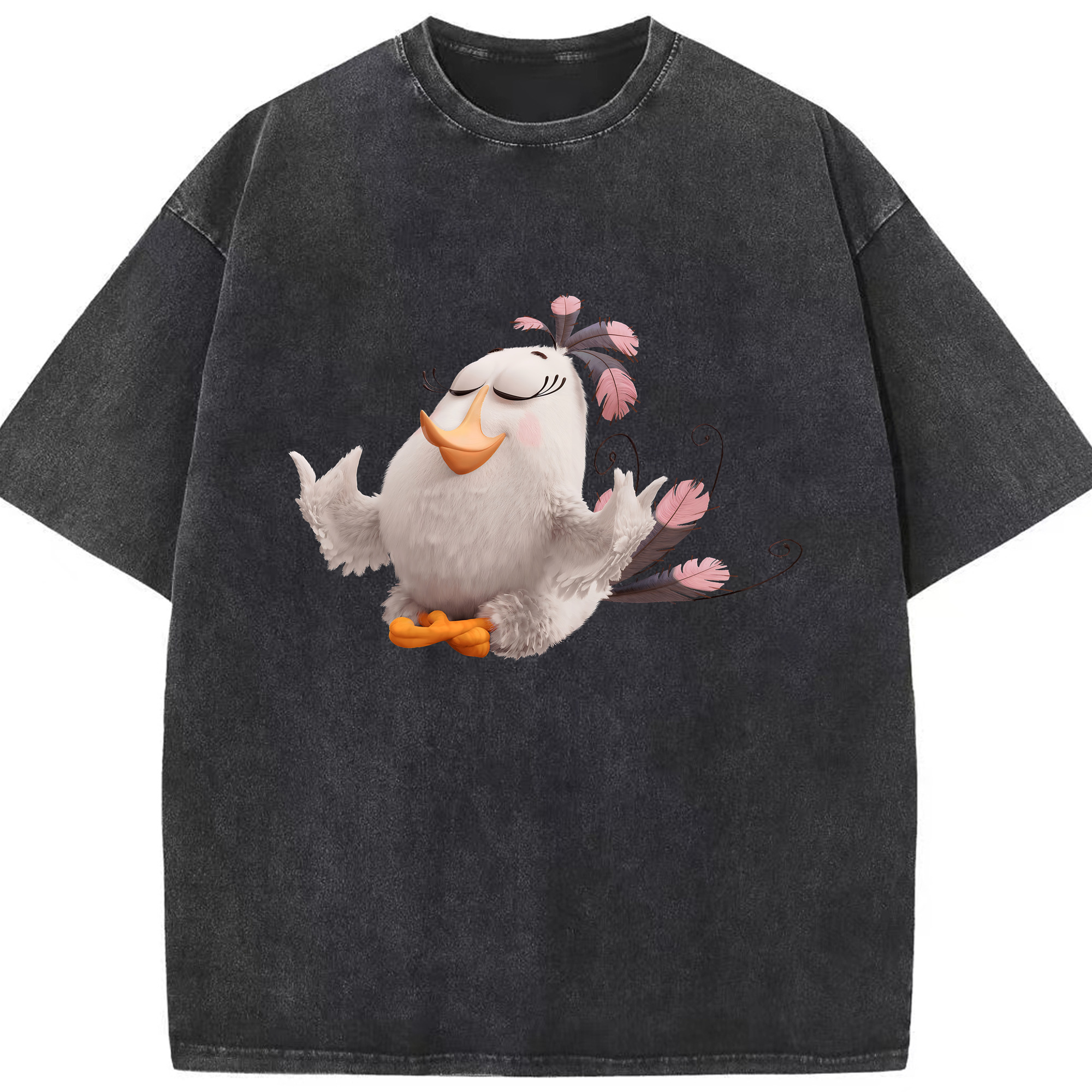 （画像用） Angry Birds アングリーバード 綿100% ヴィンテージ風 半袖Tシャツ（フロントプリント）