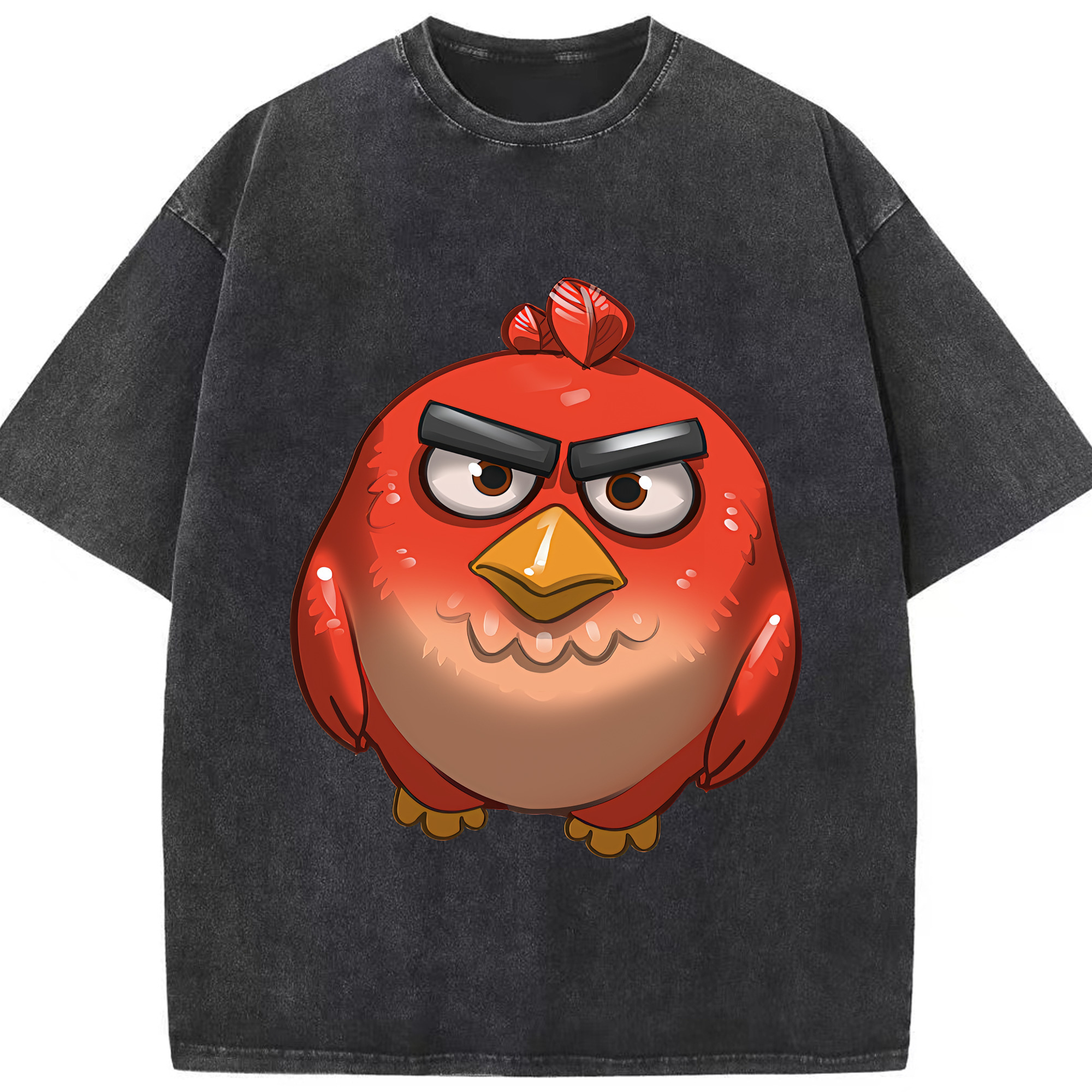 （画像用） Angry Birds アングリーバード 綿100% ヴィンテージ風 半袖Tシャツ（フロントプリント）
