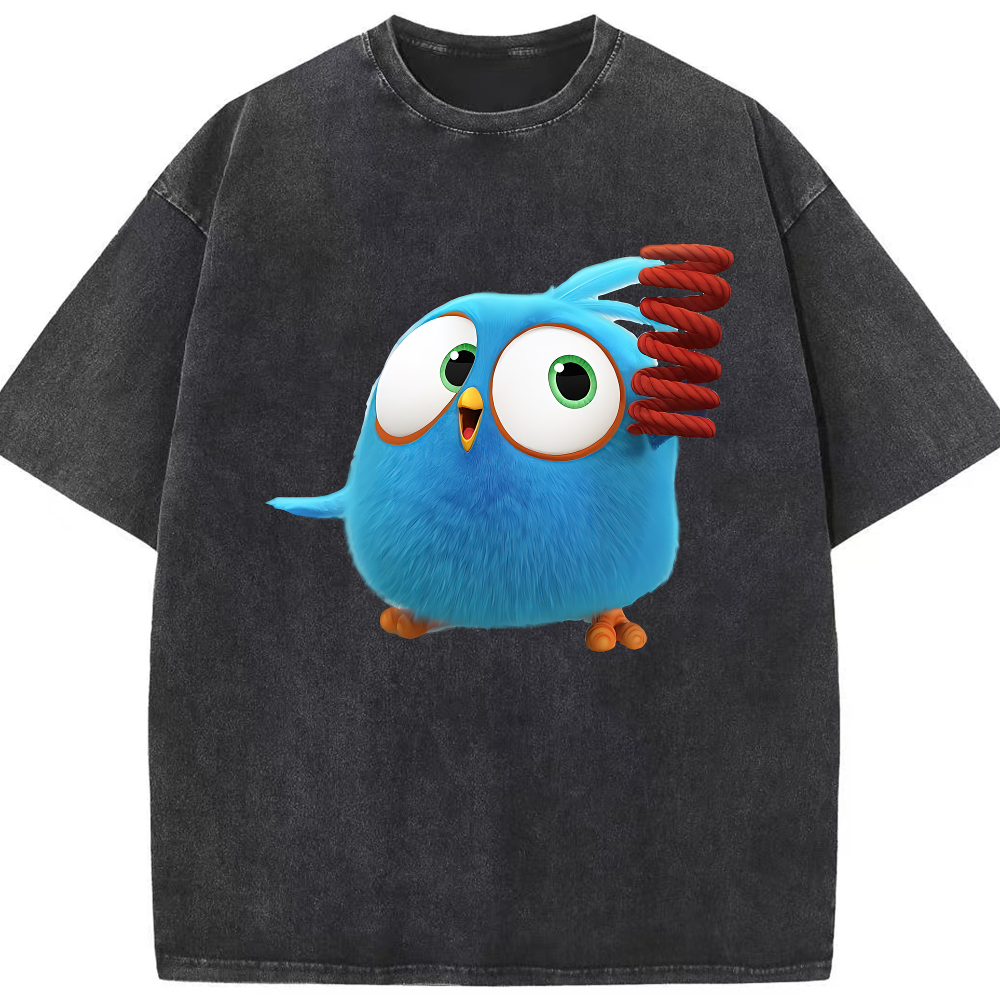 （画像用） Angry Birds アングリーバード 綿100% ヴィンテージ風 半袖Tシャツ（フロントプリント）