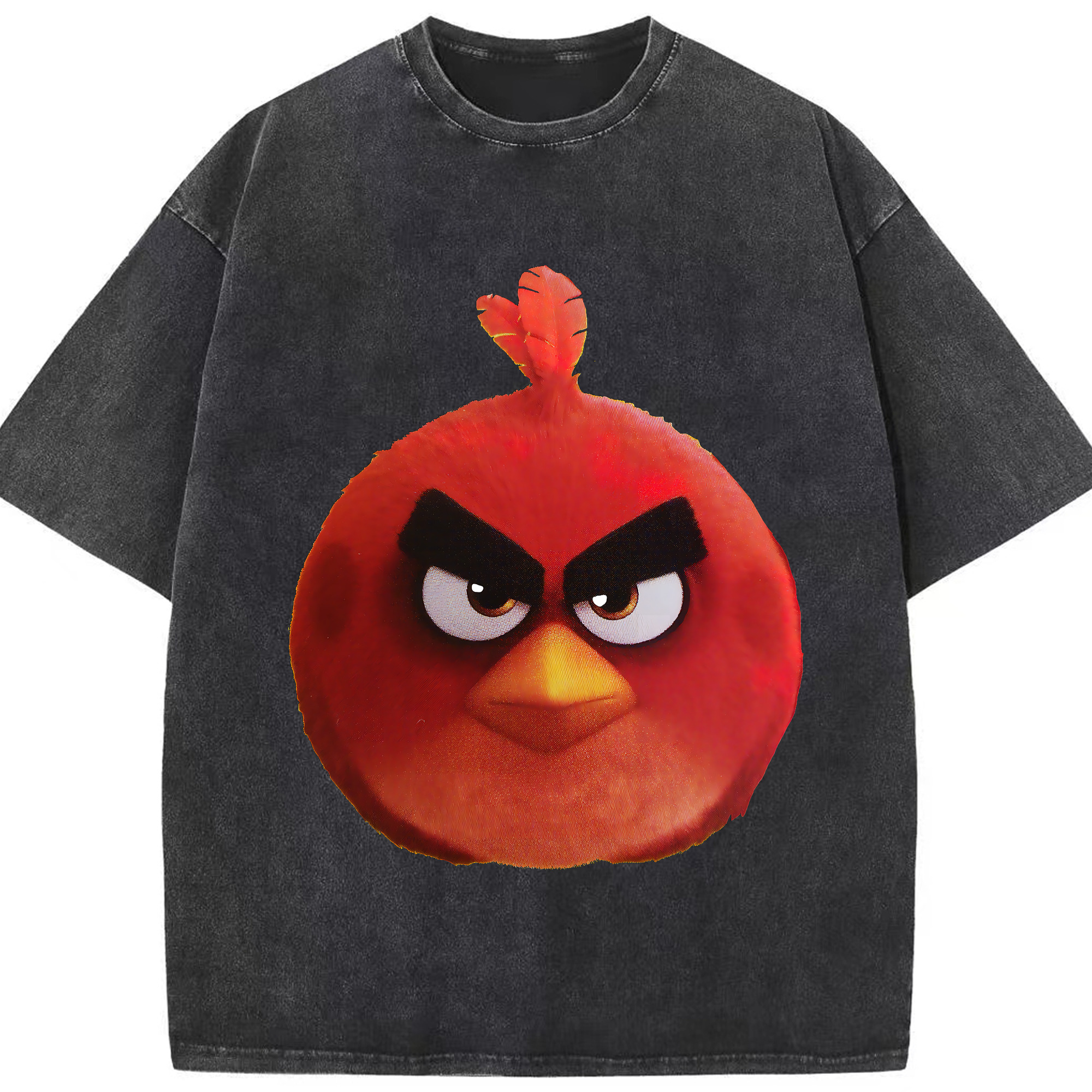 （画像用） Angry Birds アングリーバード 綿100% ヴィンテージ風 半袖Tシャツ（フロントプリント）