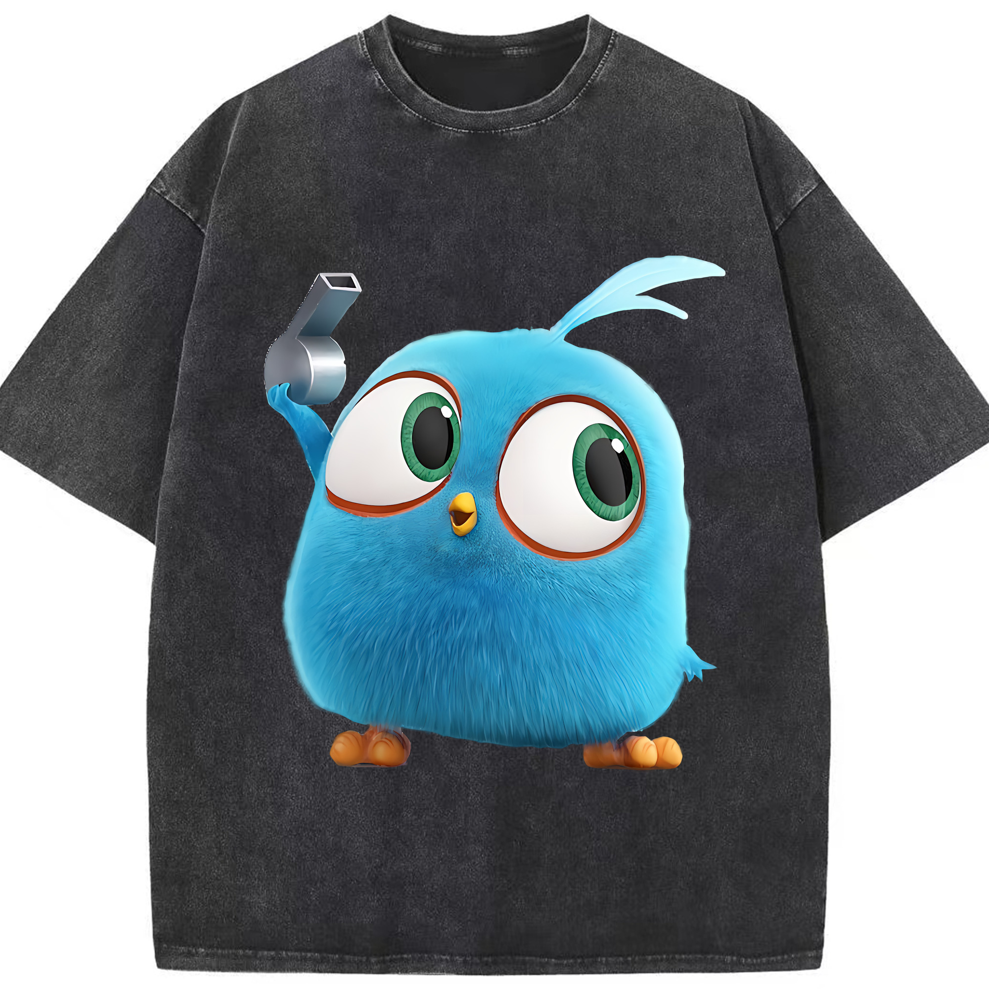 （画像用） Angry Birds アングリーバード 綿100% ヴィンテージ風 半袖Tシャツ（フロントプリント）