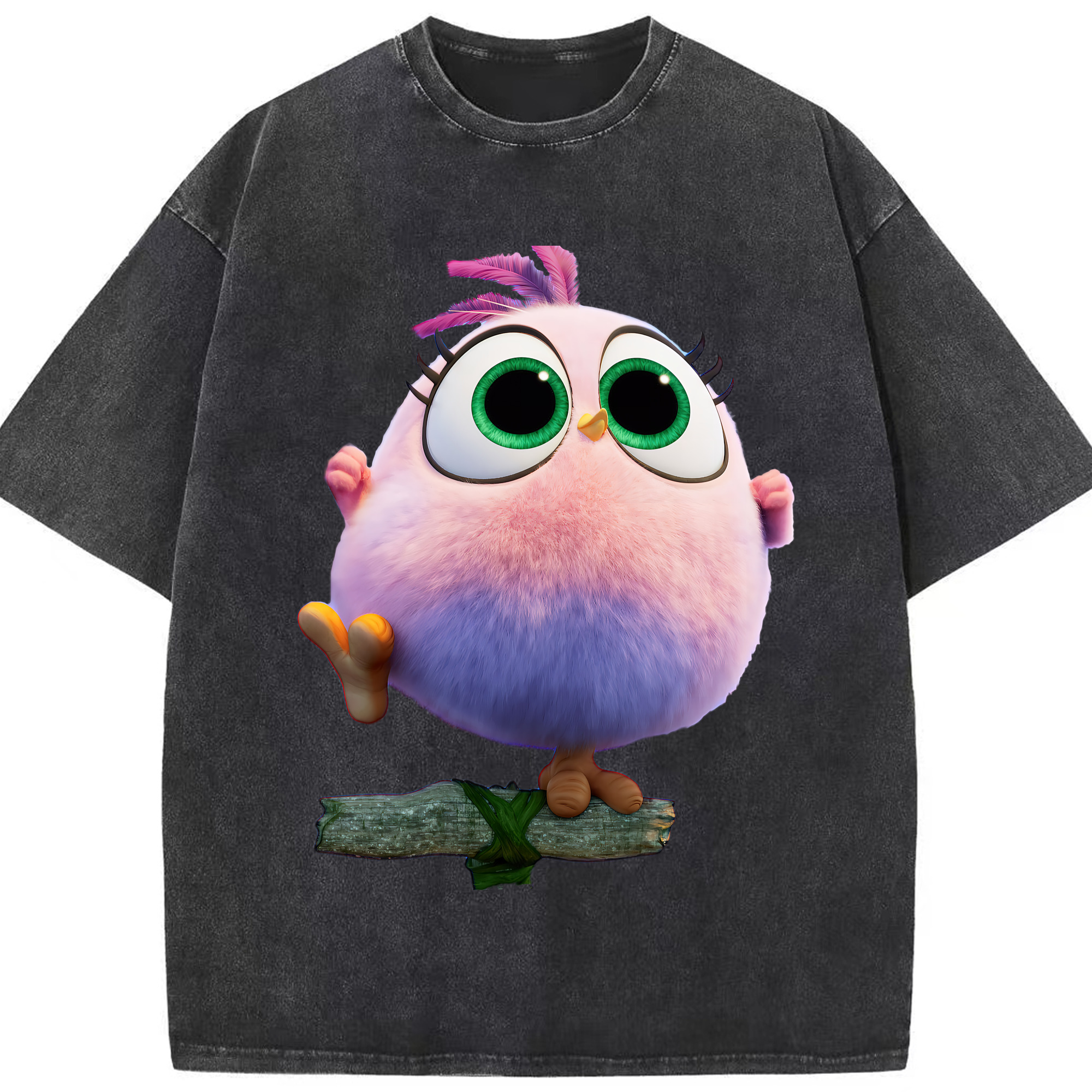 （画像用） Angry Birds アングリーバード 綿100% ヴィンテージ風 半袖Tシャツ（フロントプリント）