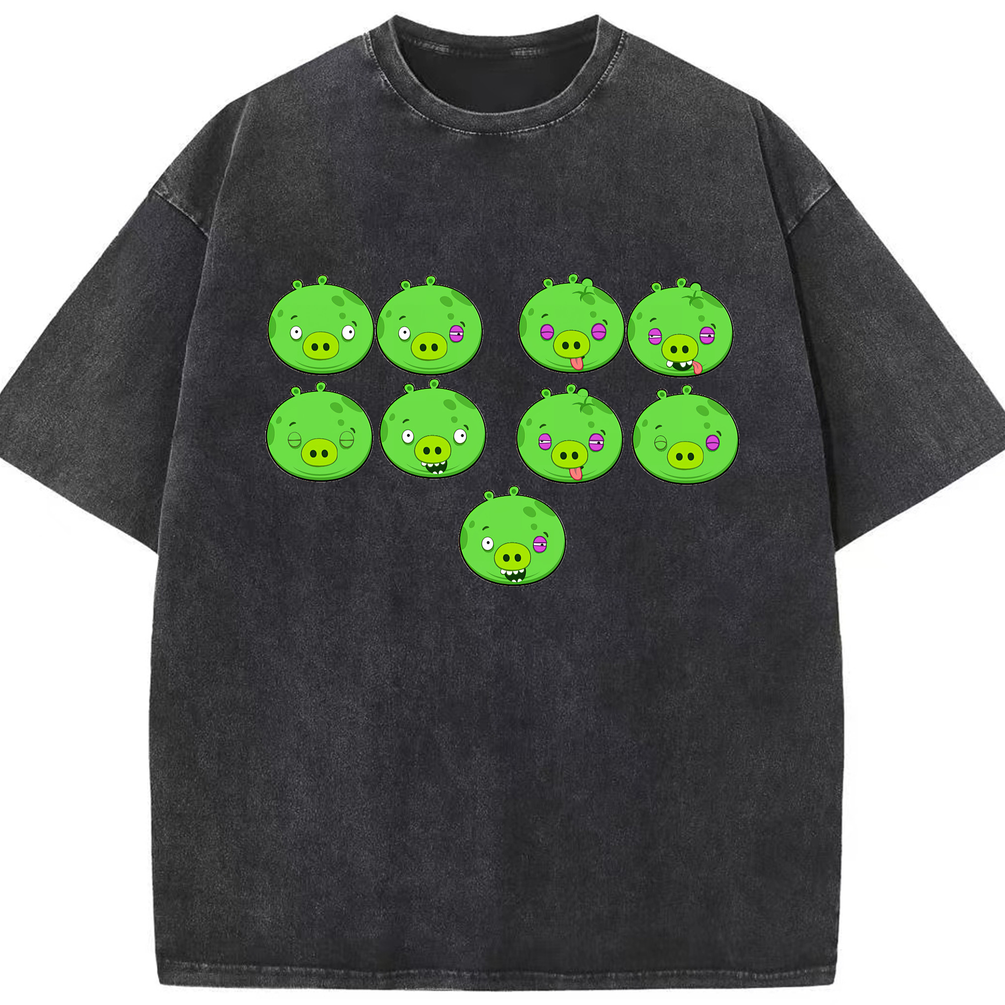（画像用） Angry Birds アングリーバード 綿100% ヴィンテージ風 半袖Tシャツ（フロントプリント）