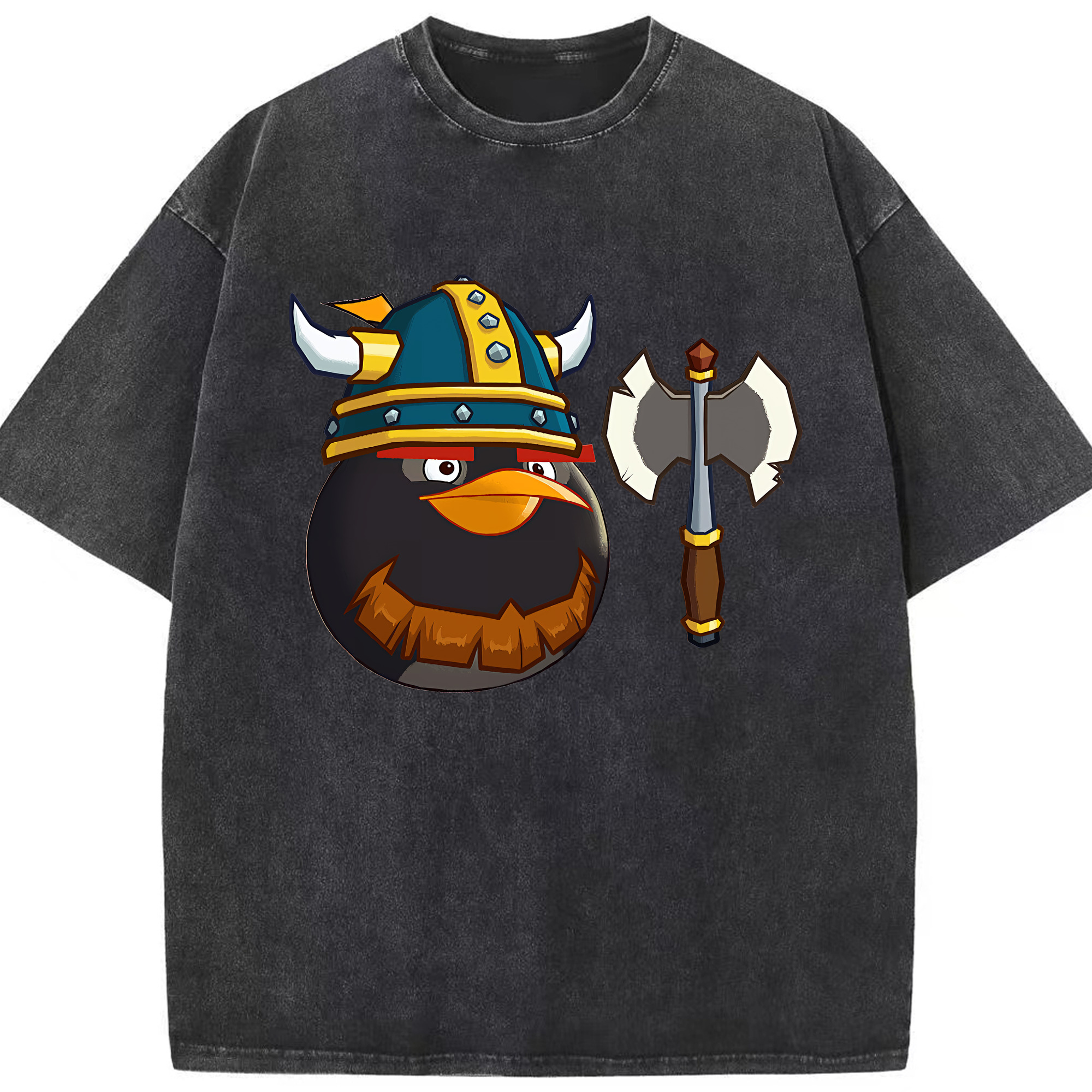 （画像用） Angry Birds アングリーバード 綿100% ヴィンテージ風 半袖Tシャツ（フロントプリント）