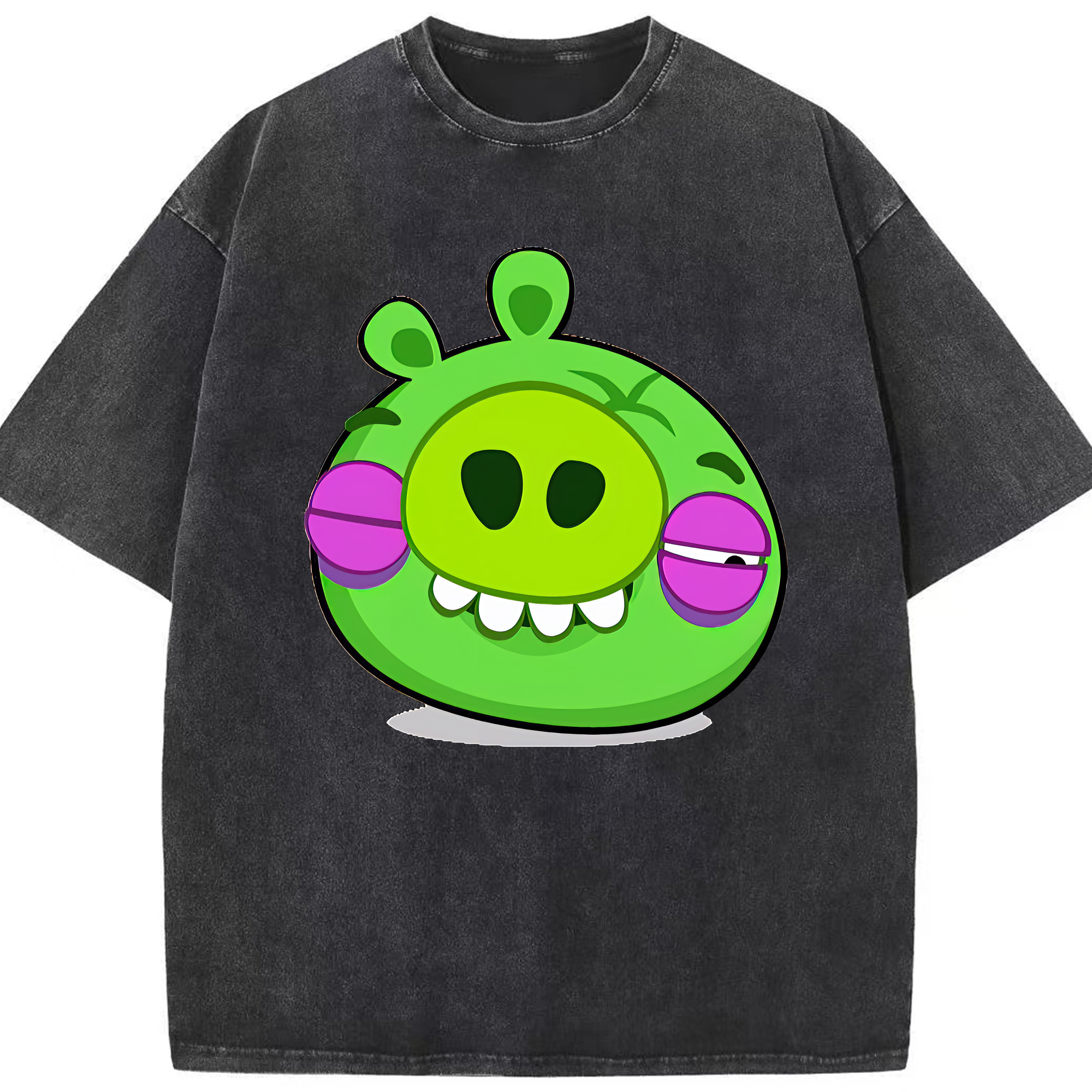 （画像用） Angry Birds アングリーバード 綿100% ヴィンテージ風 半袖Tシャツ（フロントプリント）
