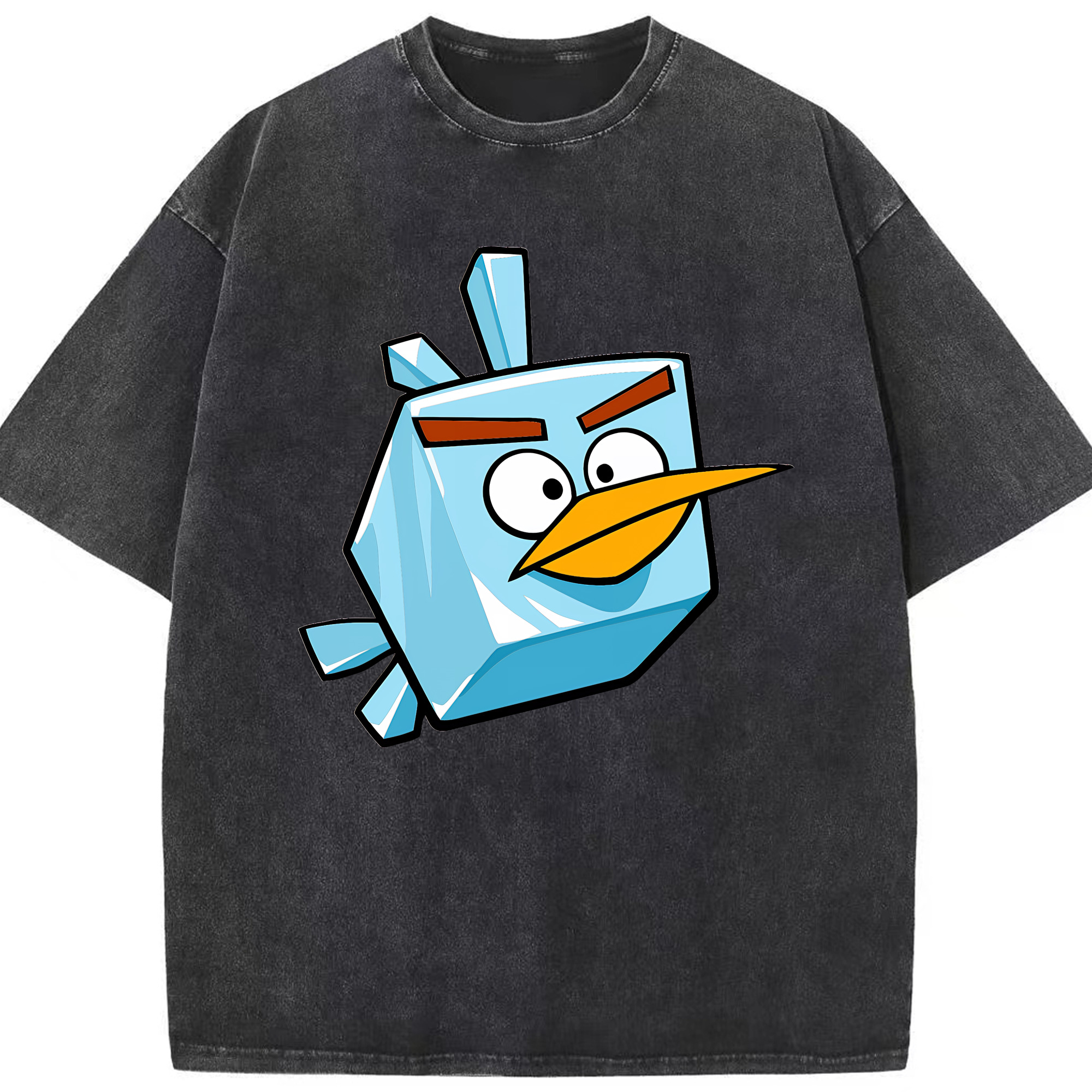 （画像用） Angry Birds アングリーバード 綿100% ヴィンテージ風 半袖Tシャツ（フロントプリント）