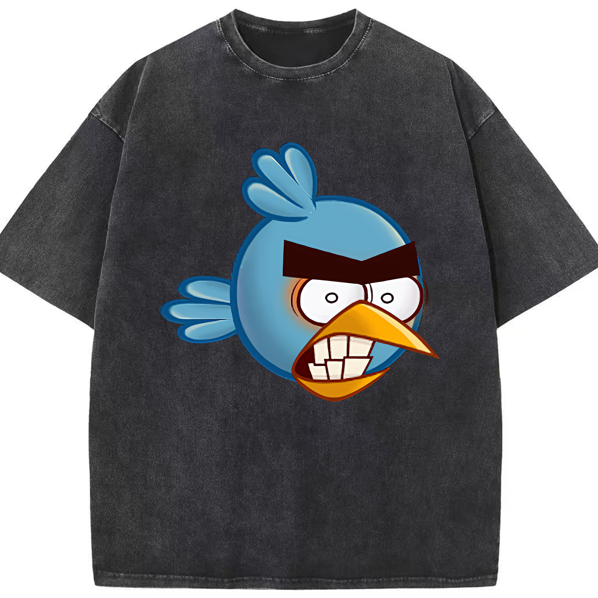 （画像用） Angry Birds アングリーバード 綿100% ヴィンテージ風 半袖Tシャツ（フロントプリント）