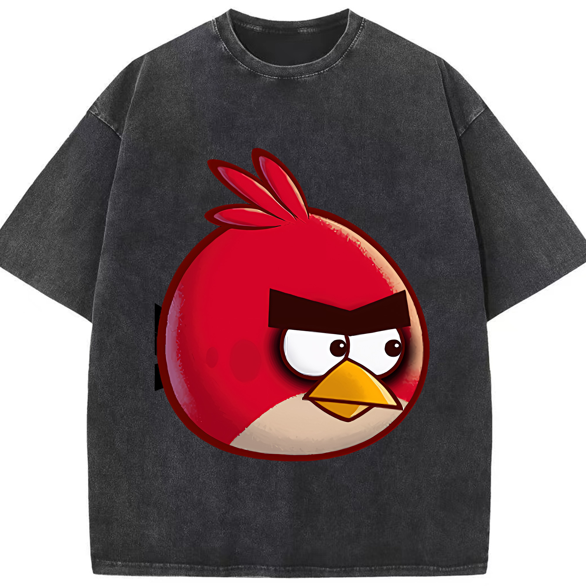（画像用） Angry Birds アングリーバード 綿100% ヴィンテージ風 半袖Tシャツ（フロントプリント）