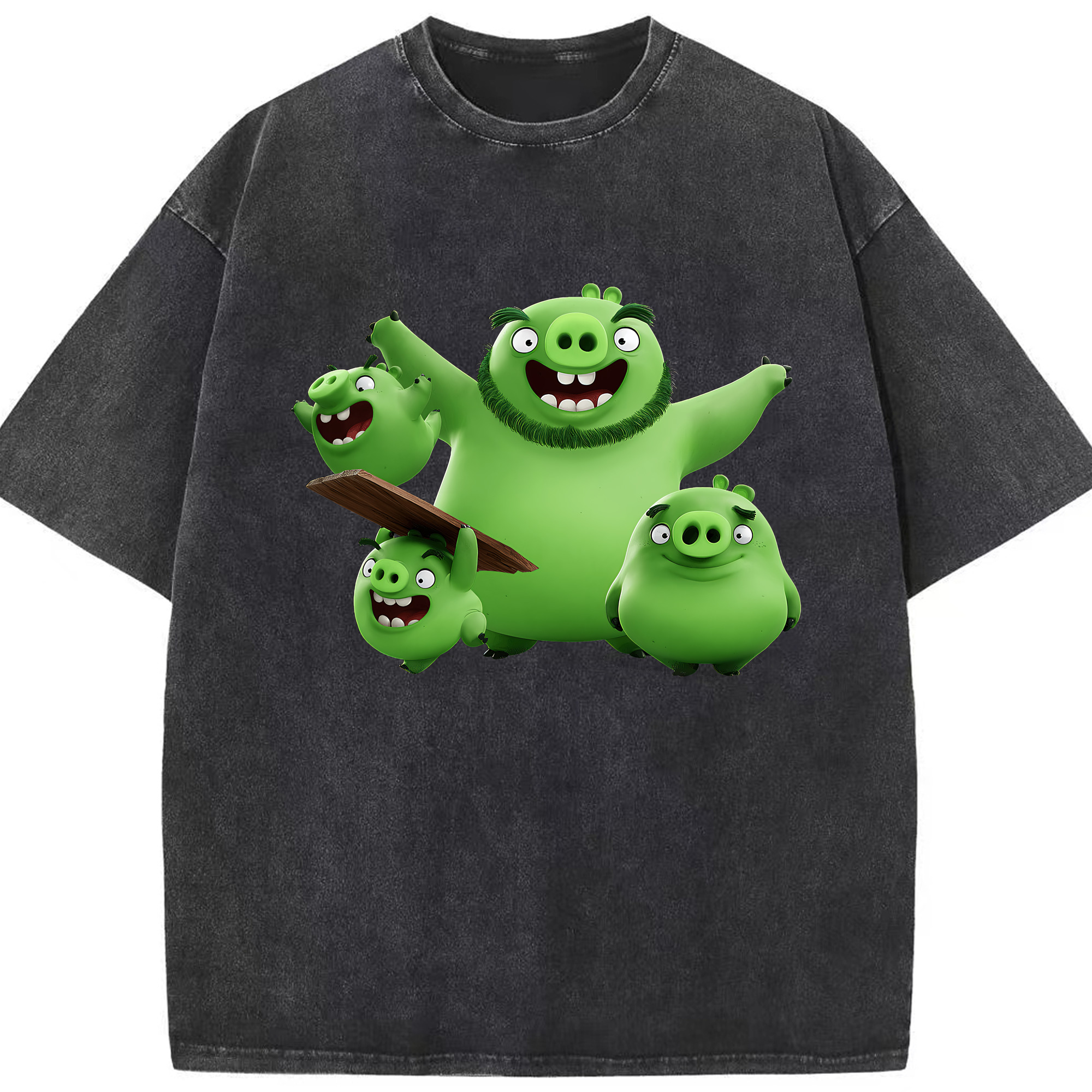（画像用） Angry Birds アングリーバード 綿100% ヴィンテージ風 半袖Tシャツ（フロントプリント）
