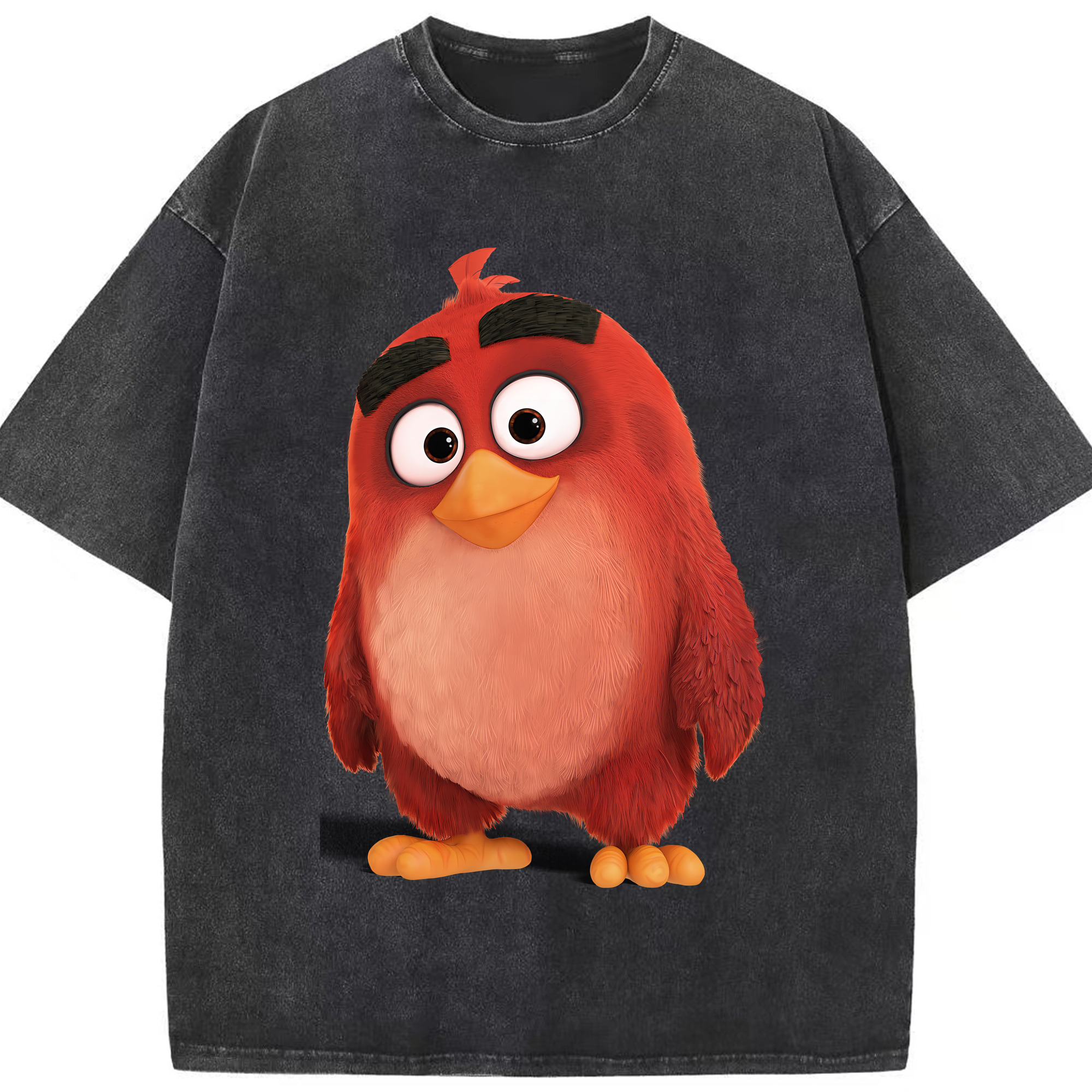 （画像用） Angry Birds アングリーバード 綿100% ヴィンテージ風 半袖Tシャツ（フロントプリント）
