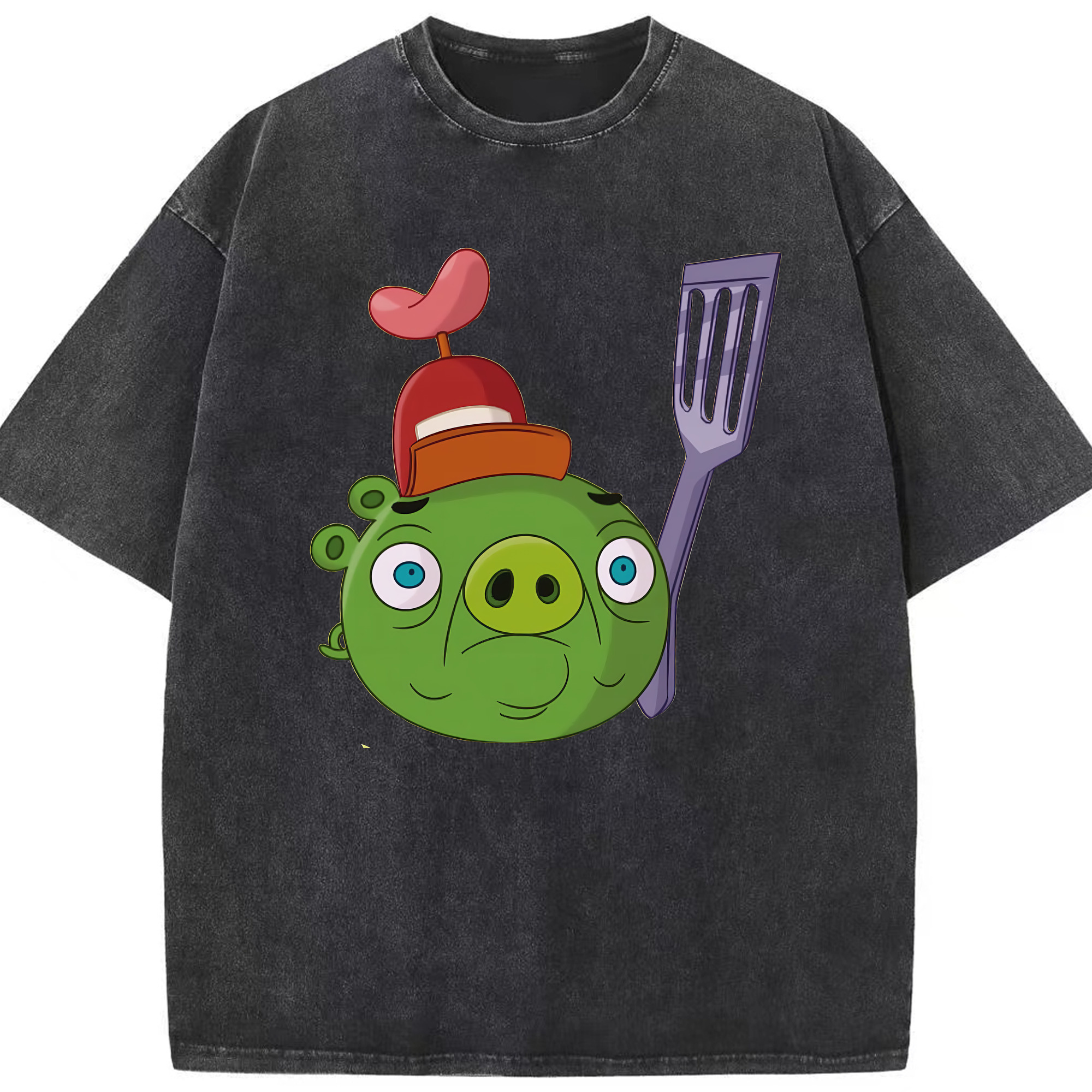 （画像用） Angry Birds アングリーバード 綿100% ヴィンテージ風 半袖Tシャツ（フロントプリント）
