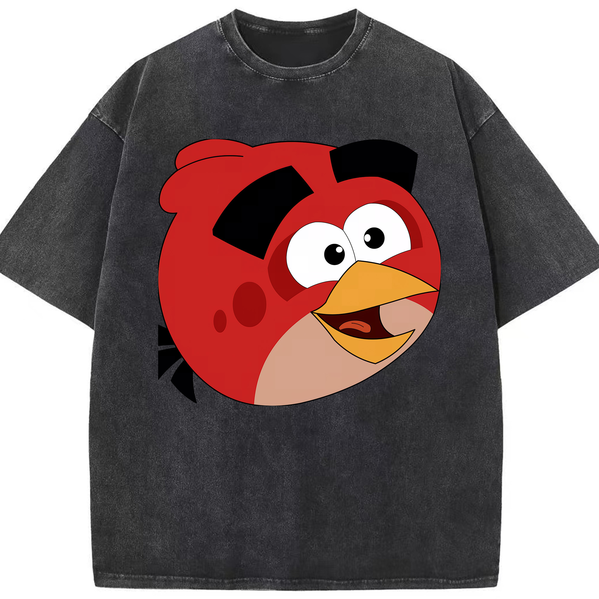 （画像用） Angry Birds アングリーバード 綿100% ヴィンテージ風 半袖Tシャツ（フロントプリント）