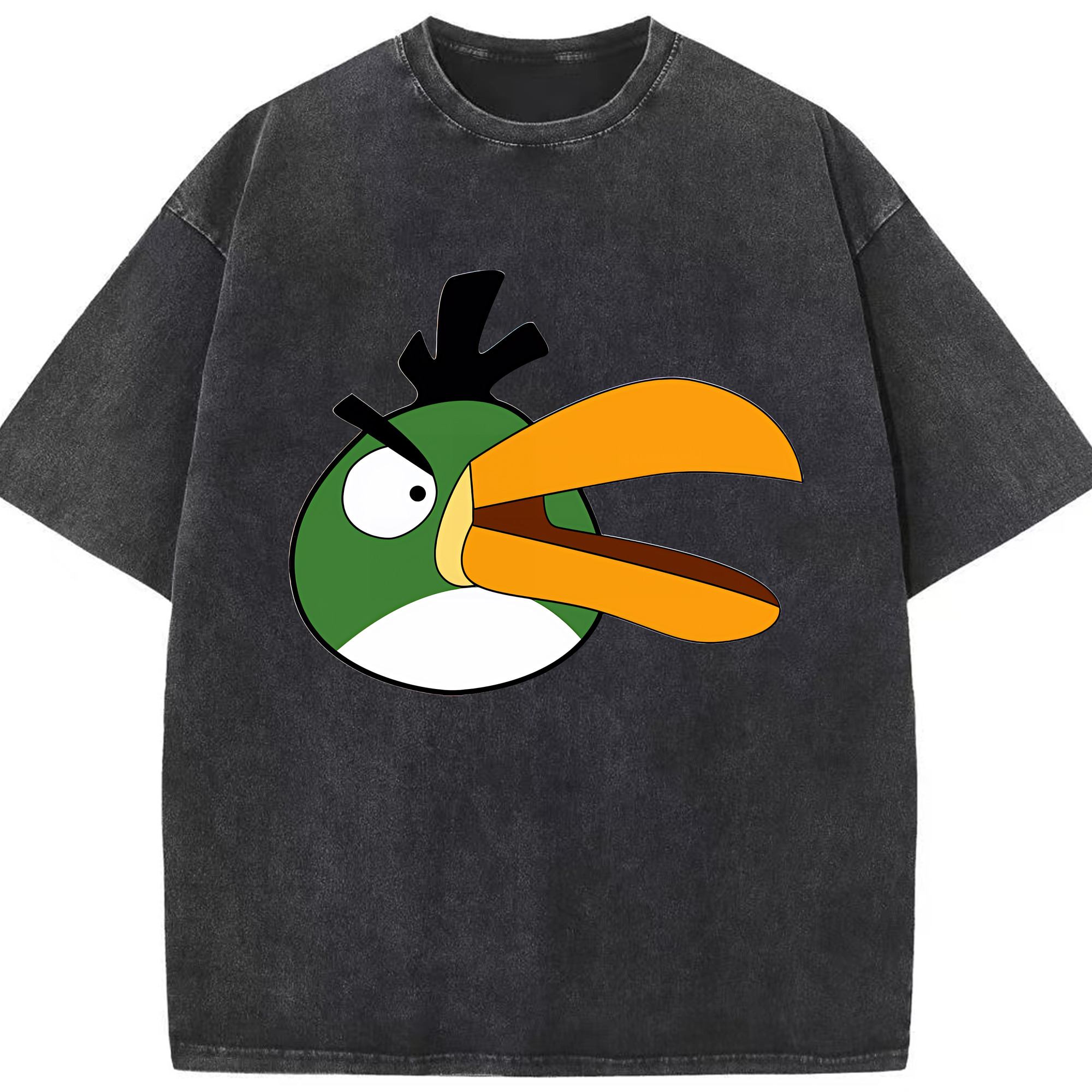 （画像用） Angry Birds アングリーバード 綿100% ヴィンテージ風 半袖Tシャツ（フロントプリント）