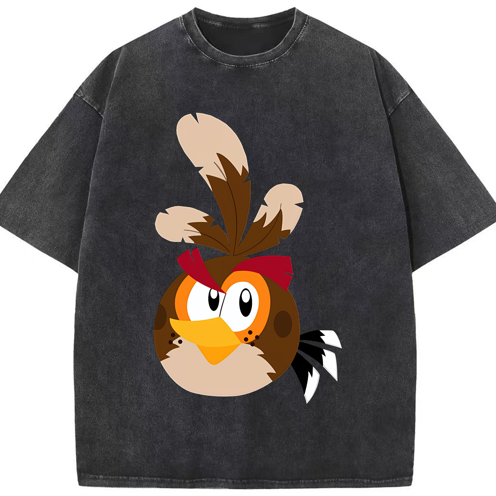 （画像用） Angry Birds アングリーバード 綿100% ヴィンテージ風 半袖Tシャツ（フロントプリント）