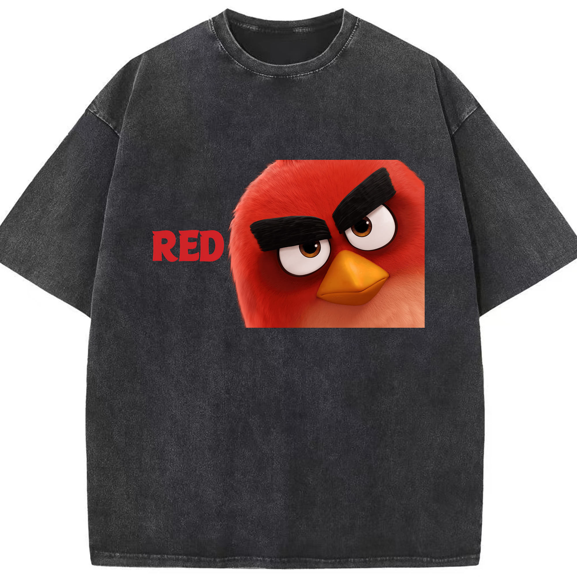 （画像用） Angry Birds アングリーバード 綿100% ヴィンテージ風 半袖Tシャツ（フロントプリント）
