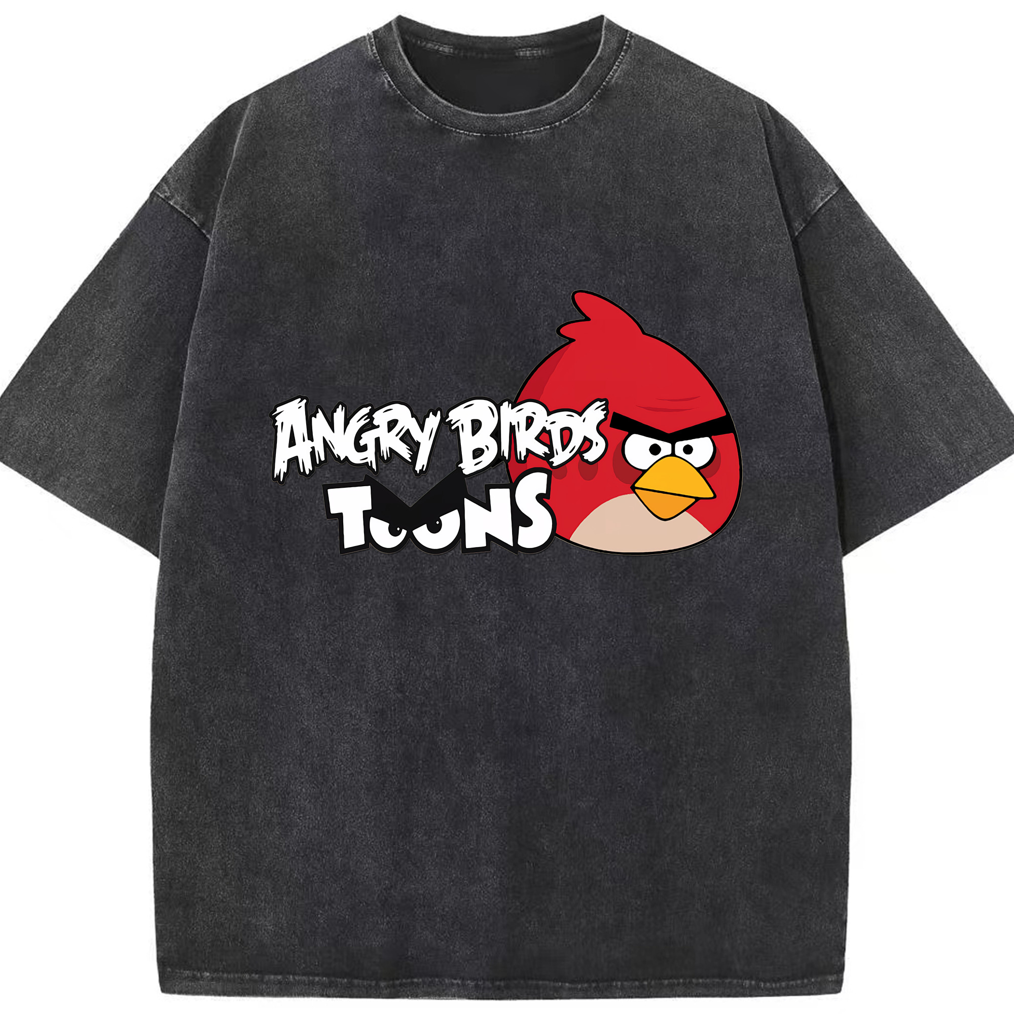（画像用） Angry Birds アングリーバード 綿100% ヴィンテージ風 半袖Tシャツ（フロントプリント）
