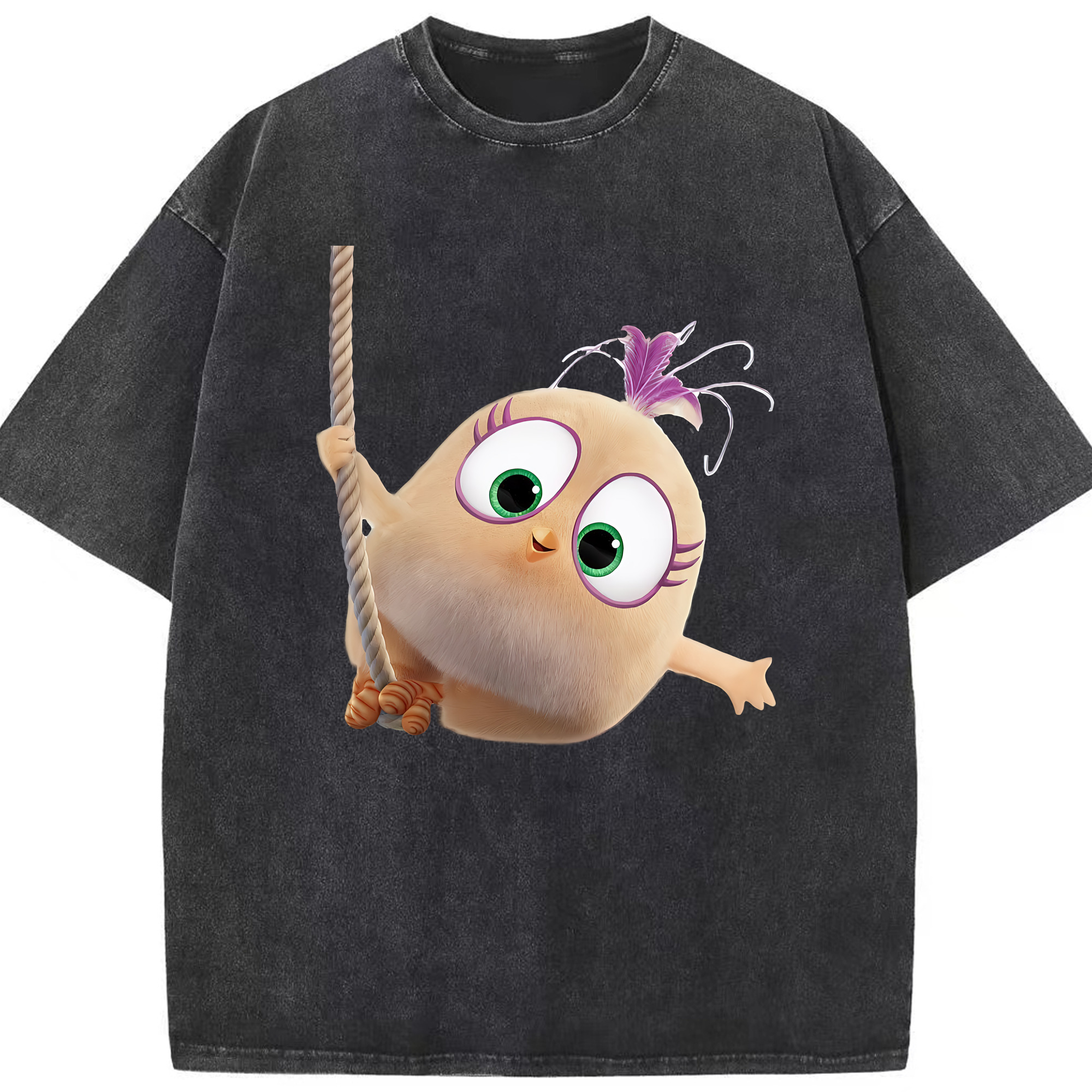 （画像用） Angry Birds アングリーバード 綿100% ヴィンテージ風 半袖Tシャツ（フロントプリント）