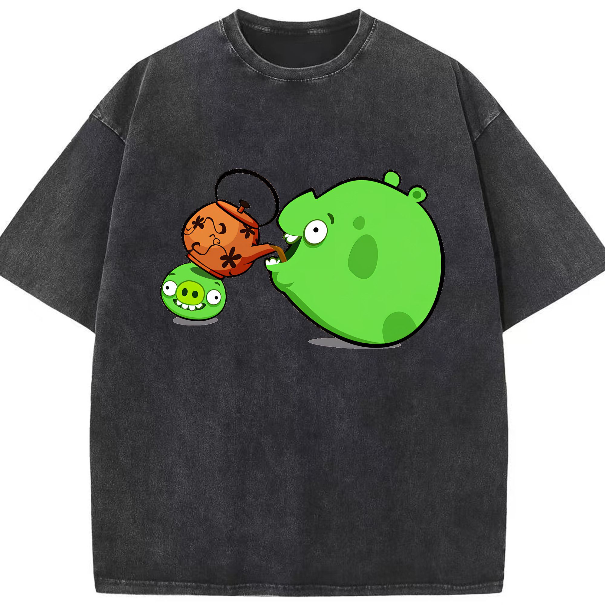 （画像用） Angry Birds アングリーバード 綿100% ヴィンテージ風 半袖Tシャツ（フロントプリント）