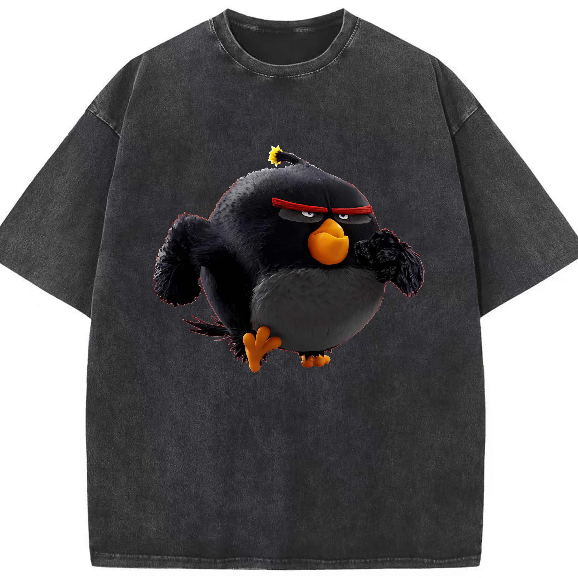 （画像用） Angry Birds アングリーバード 綿100% ヴィンテージ風 半袖Tシャツ（フロントプリント）
