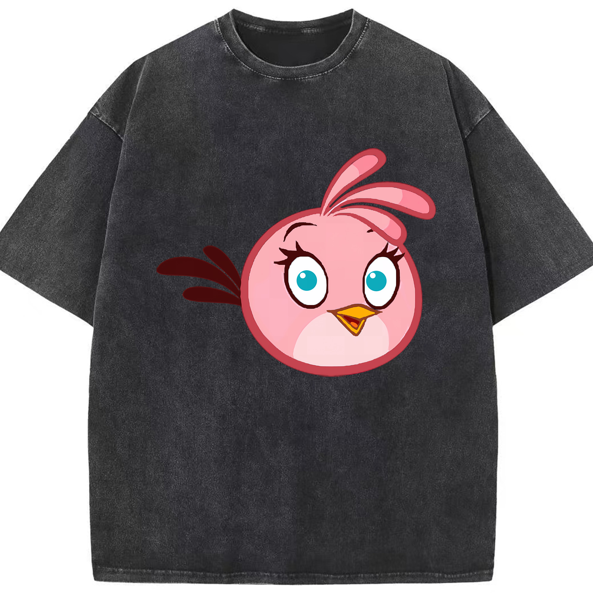 （画像用） Angry Birds アングリーバード 綿100% ヴィンテージ風 半袖Tシャツ（フロントプリント）