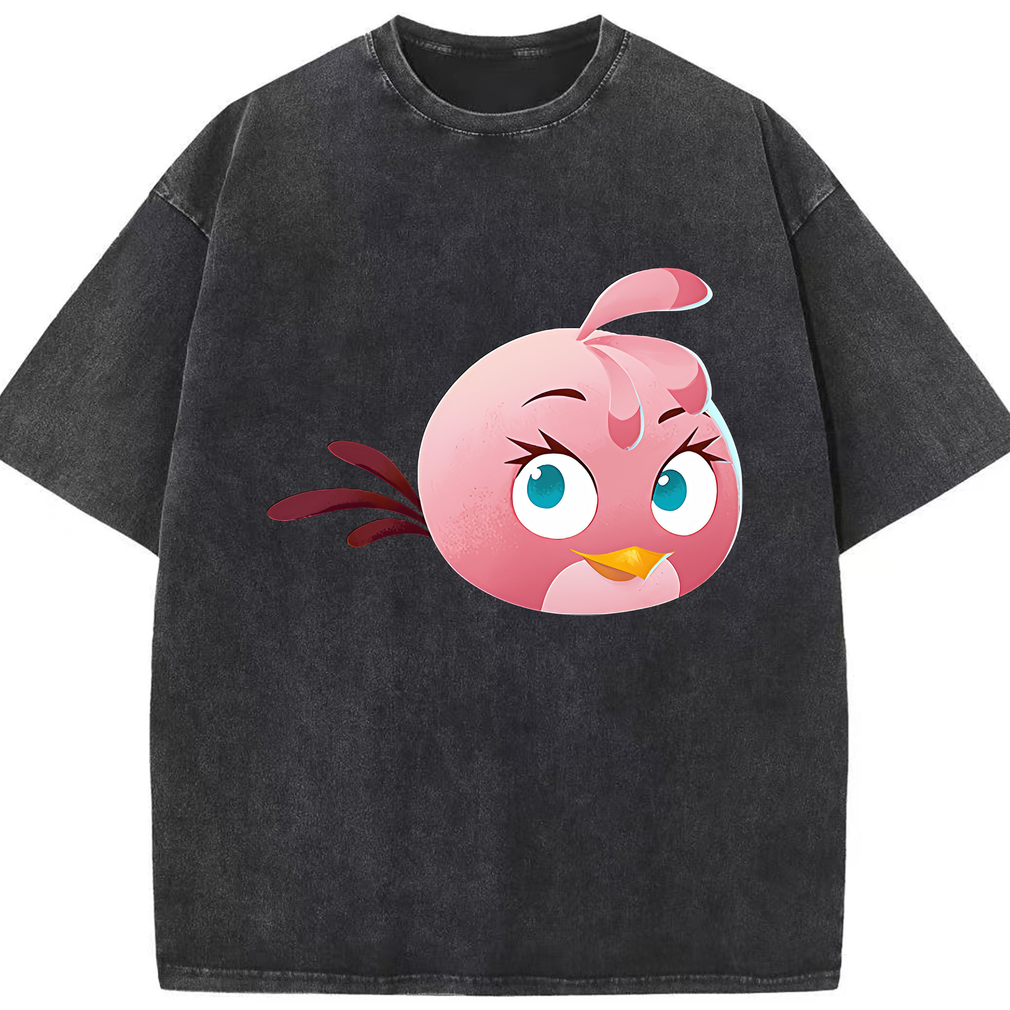 （画像用） Angry Birds アングリーバード 綿100% ヴィンテージ風 半袖Tシャツ（フロントプリント）