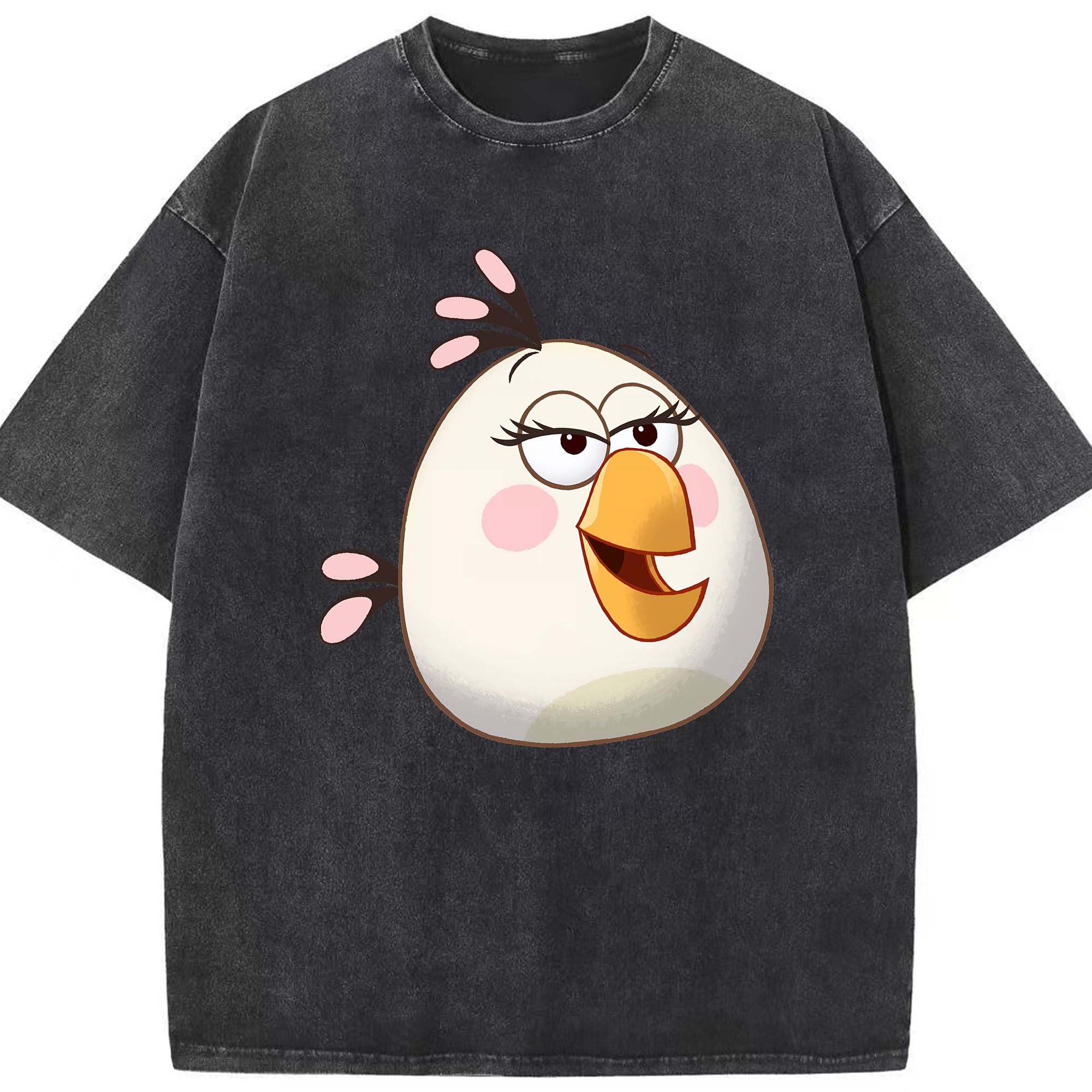 （画像用） Angry Birds アングリーバード 綿100% ヴィンテージ風 半袖Tシャツ（フロントプリント）