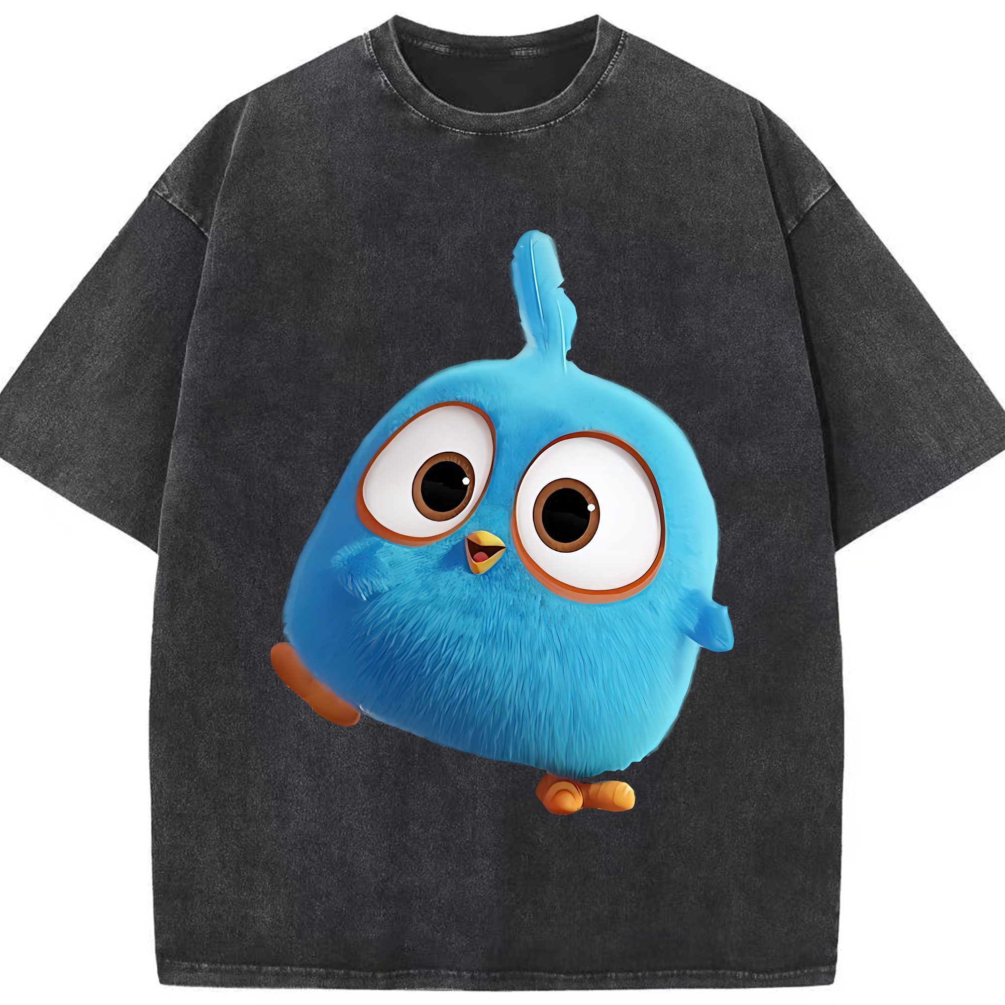 （画像用） Angry Birds アングリーバード 綿100% ヴィンテージ風 半袖Tシャツ（フロントプリント）