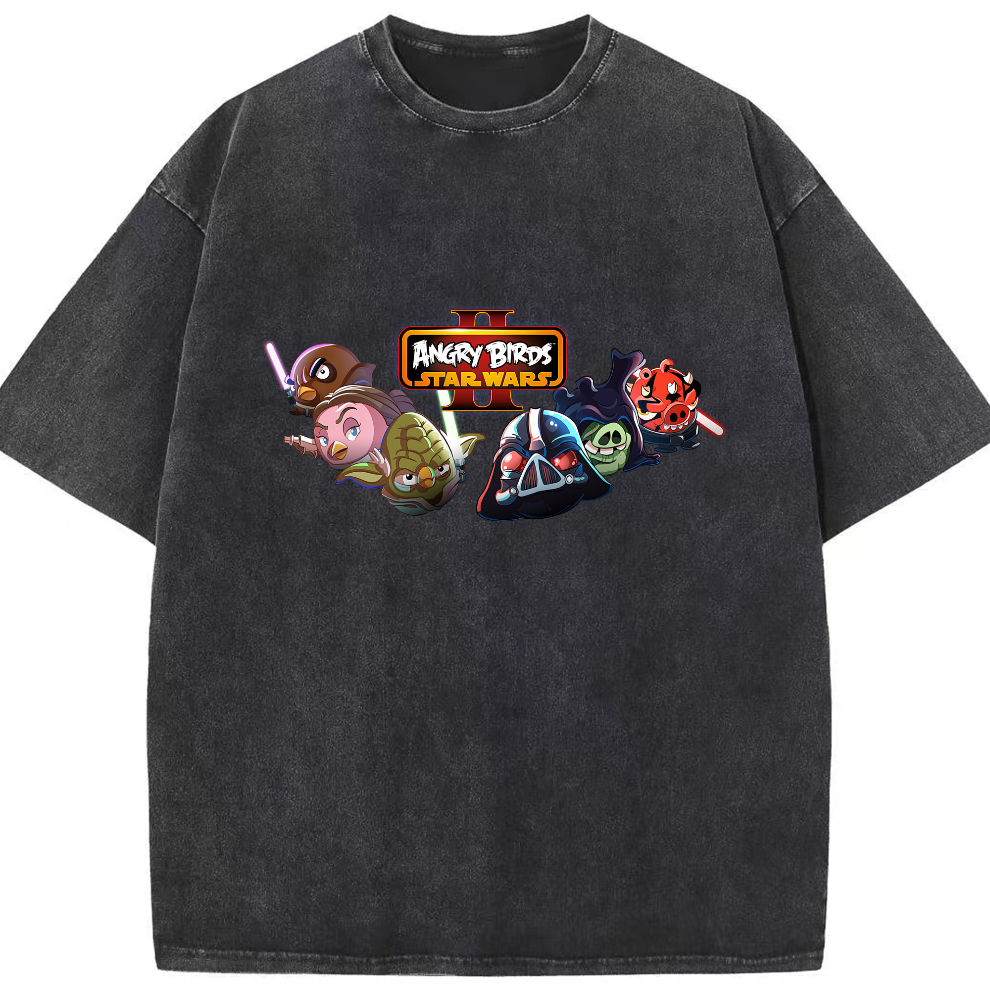 （画像用） Angry Birds アングリーバード 綿100% ヴィンテージ風 半袖Tシャツ（フロントプリント）