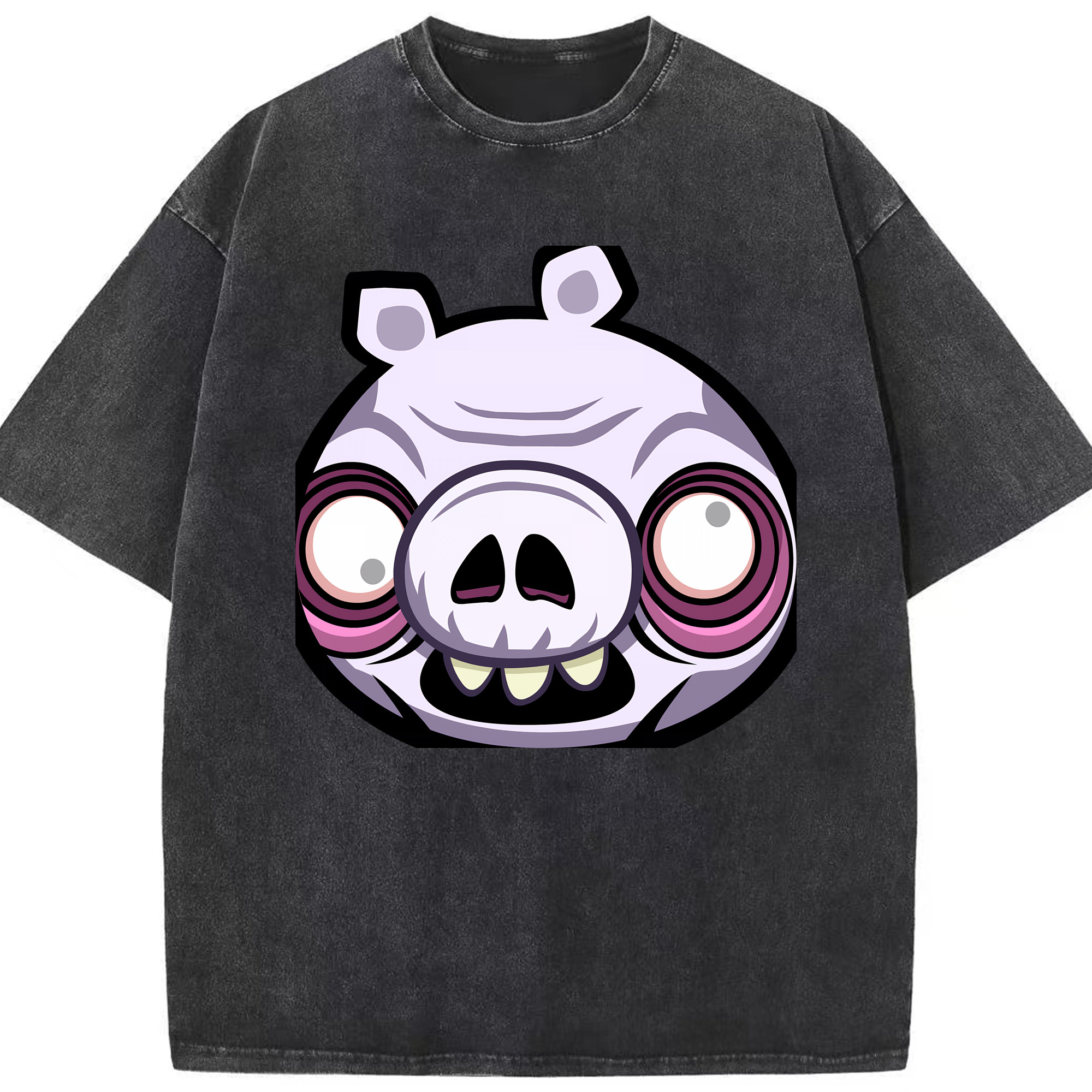 （画像用） Angry Birds アングリーバード 綿100% ヴィンテージ風 半袖Tシャツ（フロントプリント）
