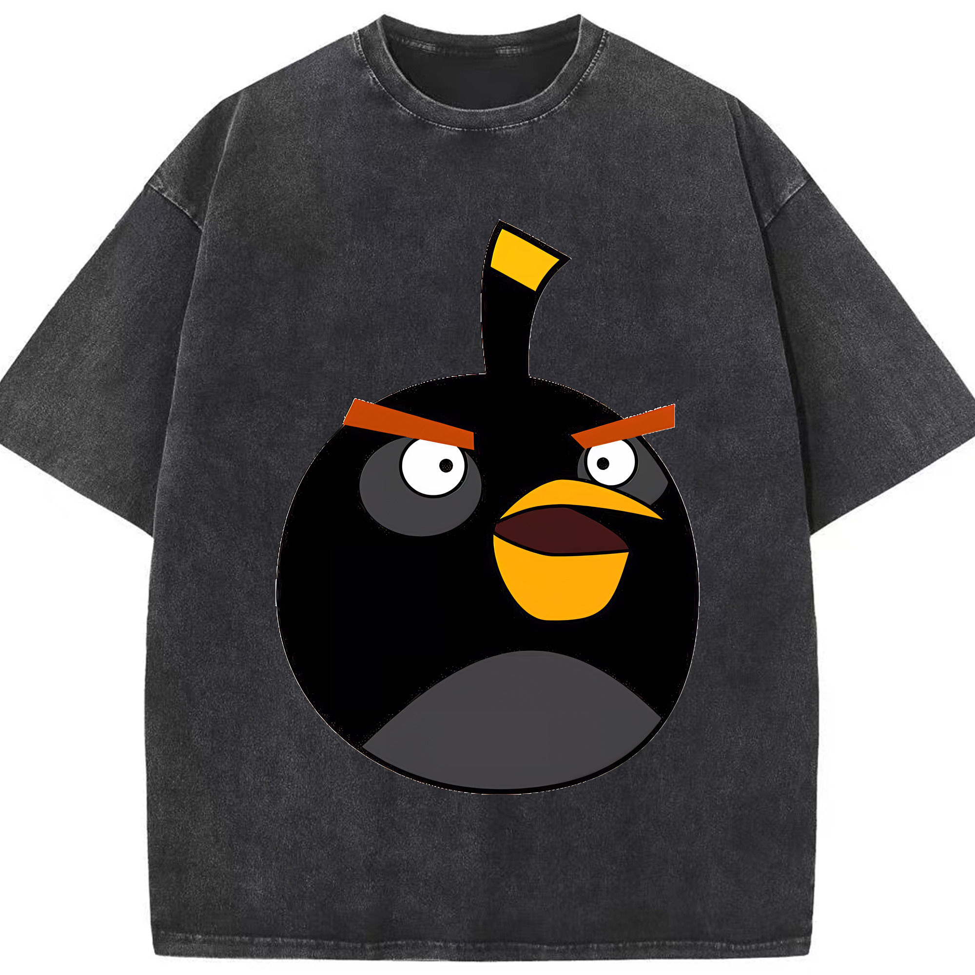 （画像用） Angry Birds アングリーバード 綿100% ヴィンテージ風 半袖Tシャツ（フロントプリント）