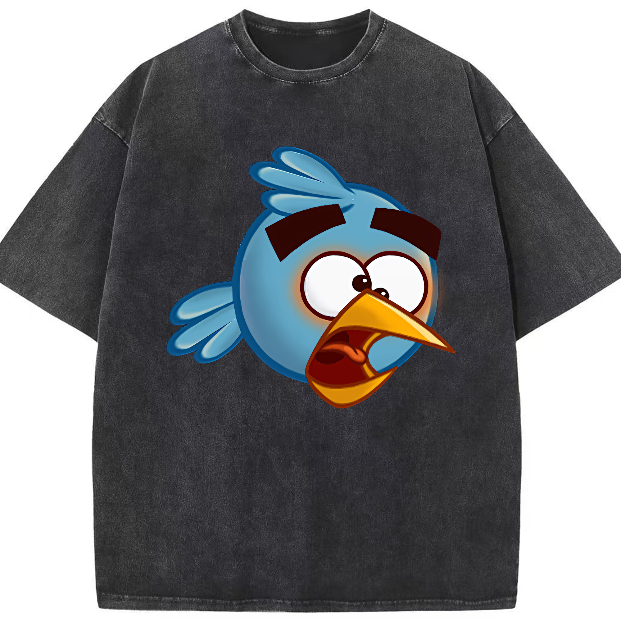 （画像用） Angry Birds アングリーバード 綿100% ヴィンテージ風 半袖Tシャツ（フロントプリント）