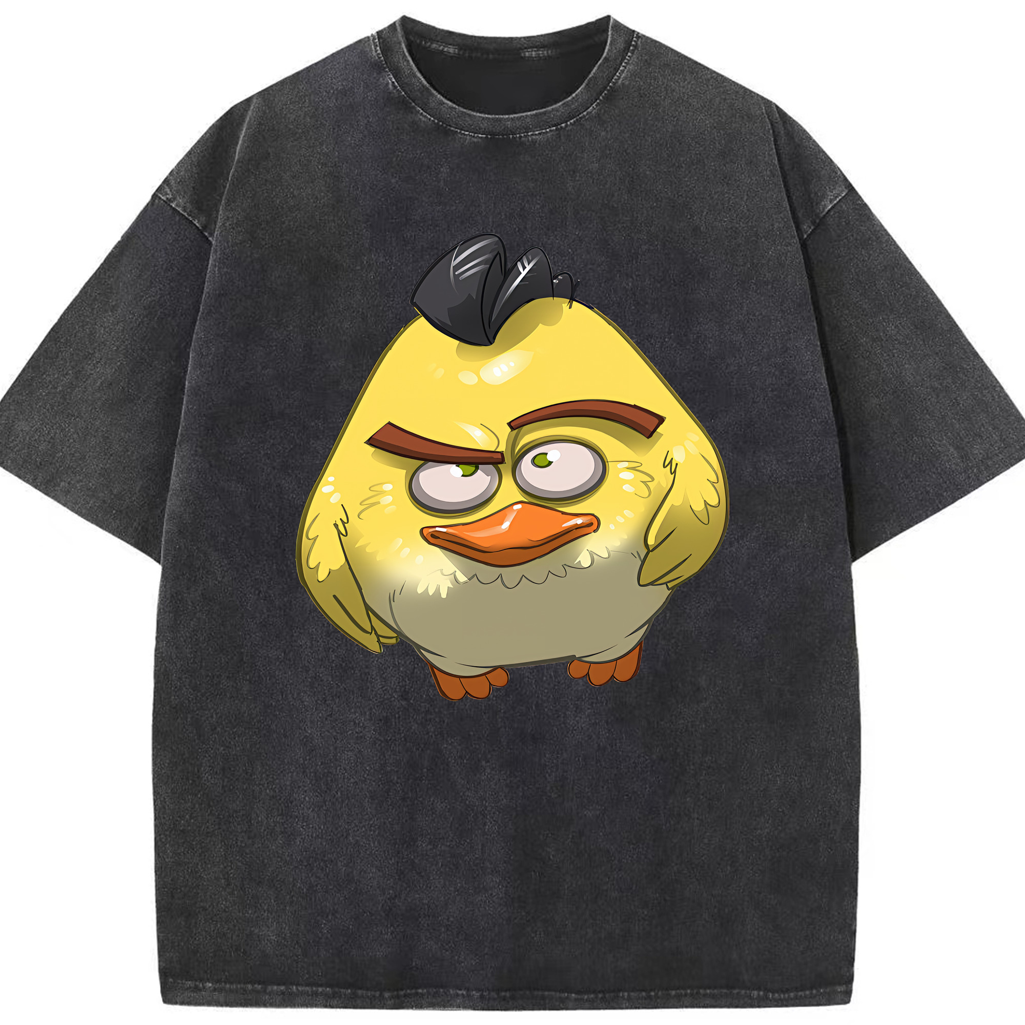 （画像用） Angry Birds アングリーバード 綿100% ヴィンテージ風 半袖Tシャツ（フロントプリント）