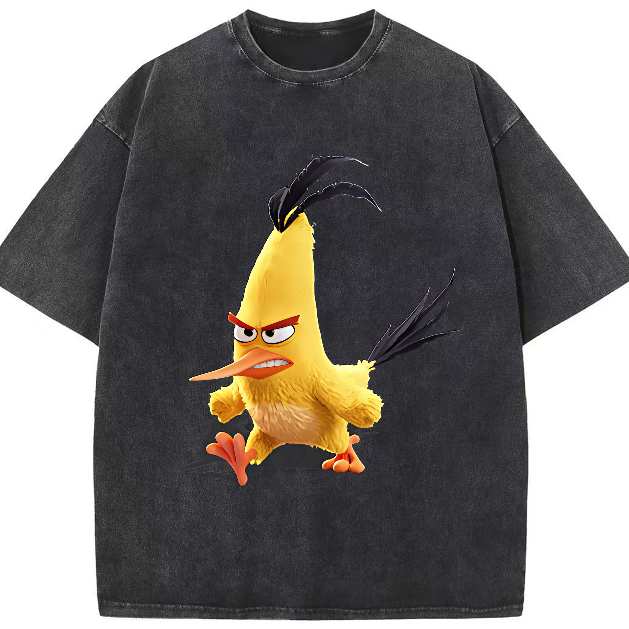 （画像用） Angry Birds アングリーバード 綿100% ヴィンテージ風 半袖Tシャツ（フロントプリント）