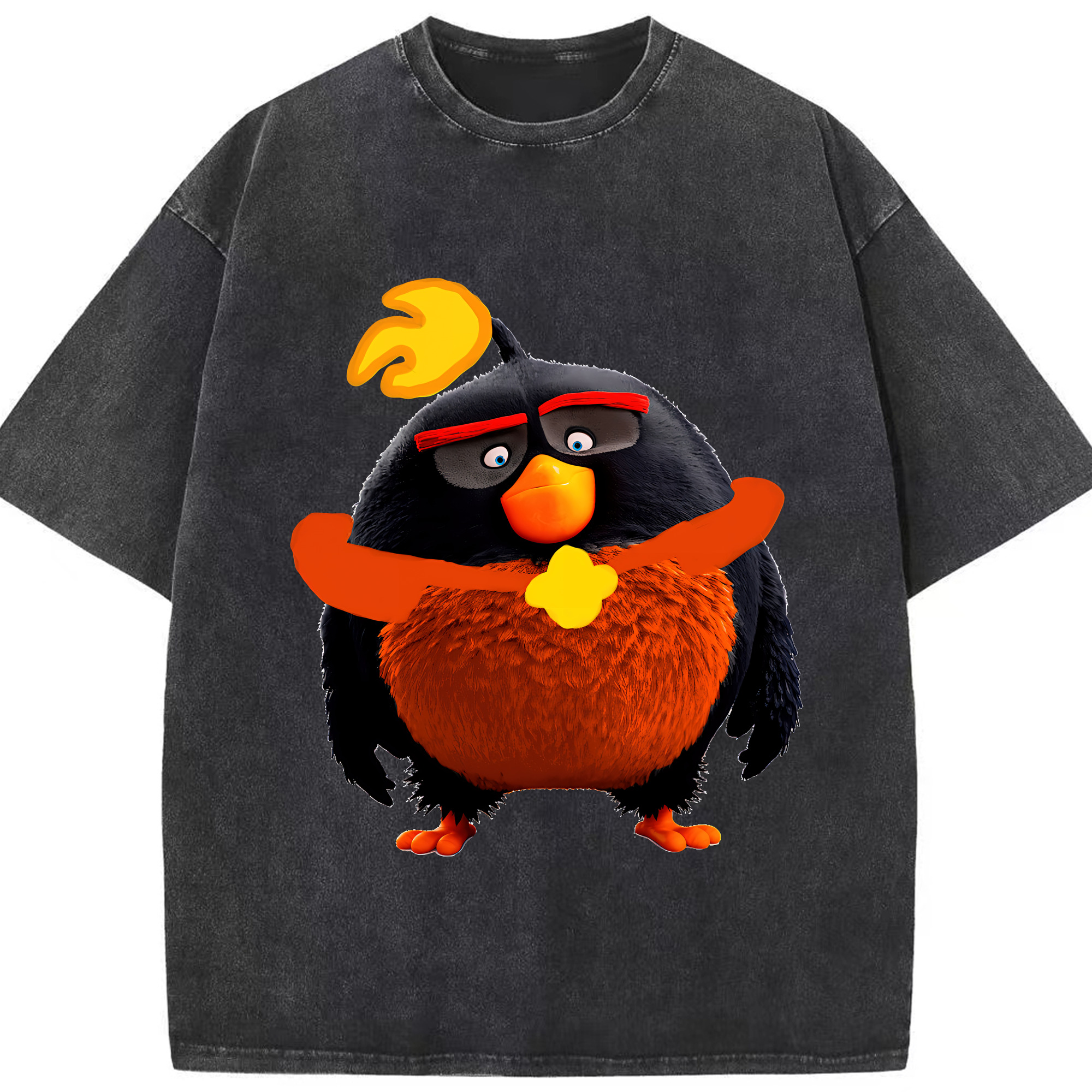 （画像用） Angry Birds アングリーバード 綿100% ヴィンテージ風 半袖Tシャツ（フロントプリント）